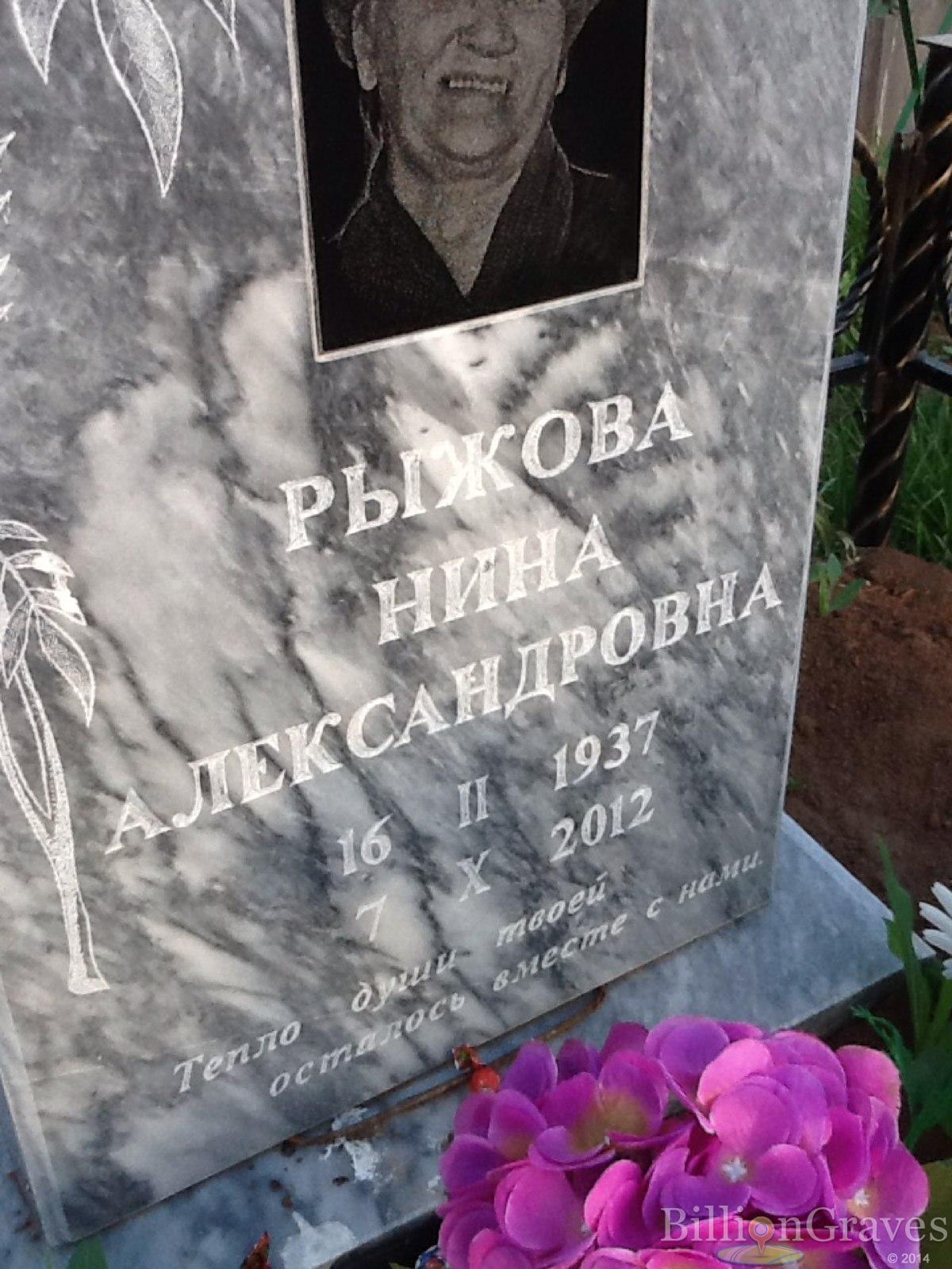 Рыжова Нина Александровна