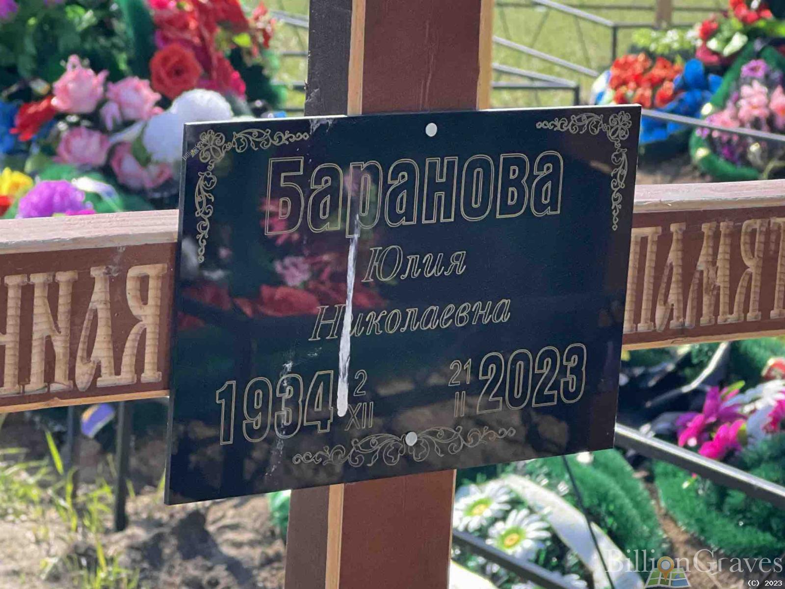 Баранова Юлия Николаевна