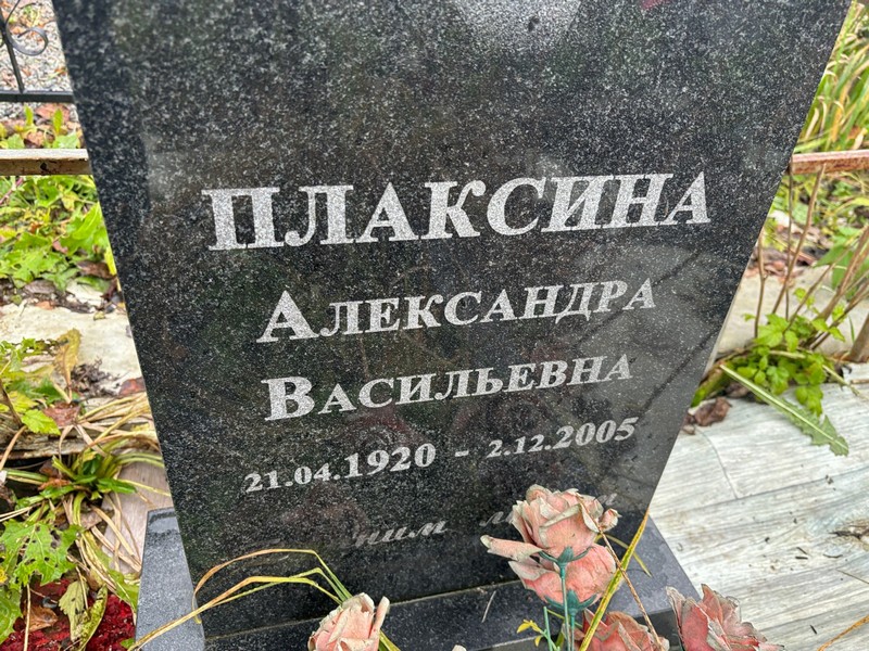 Плаксина Александра Васильевна