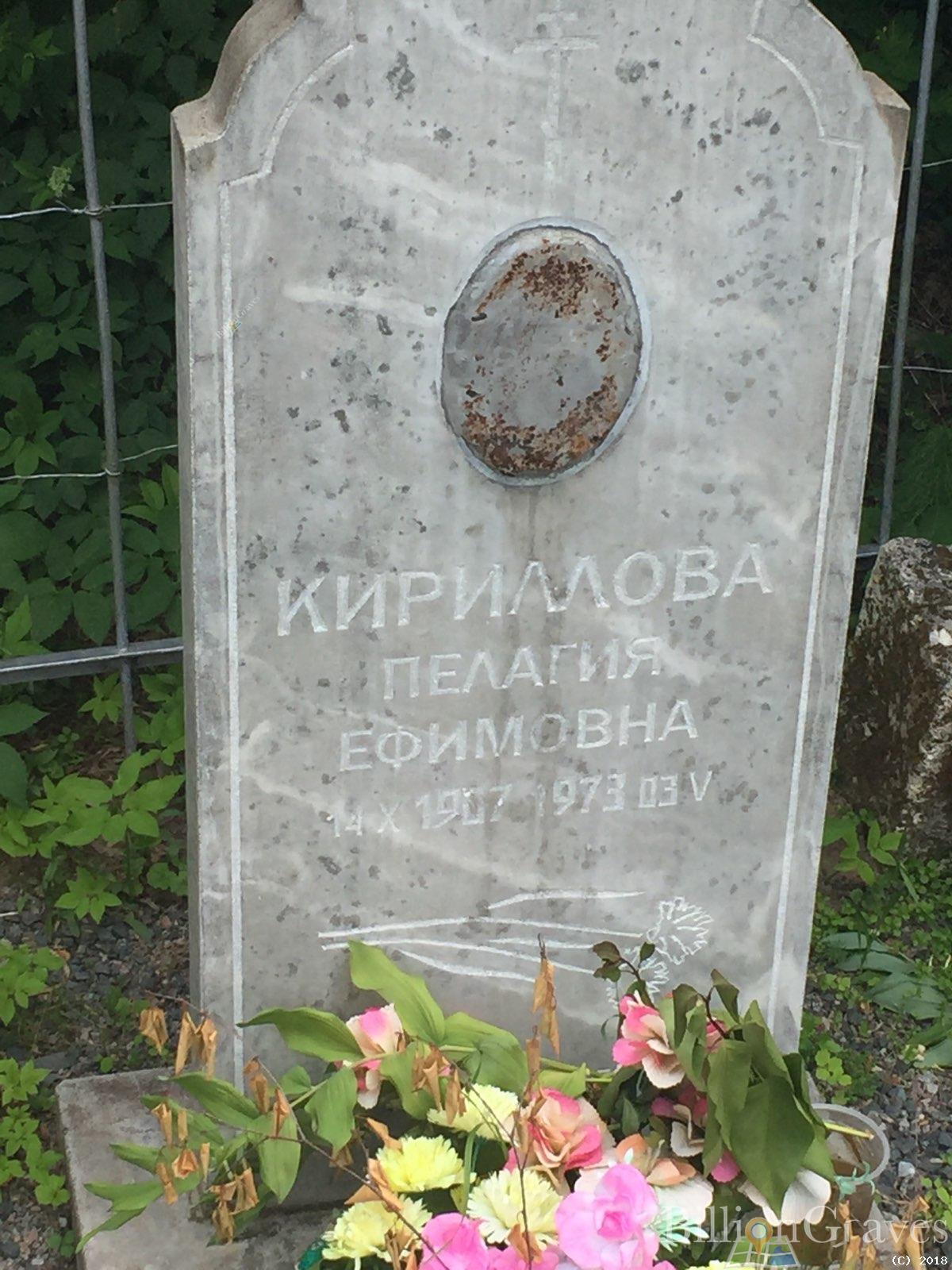 кириллова пелагия ефимовна