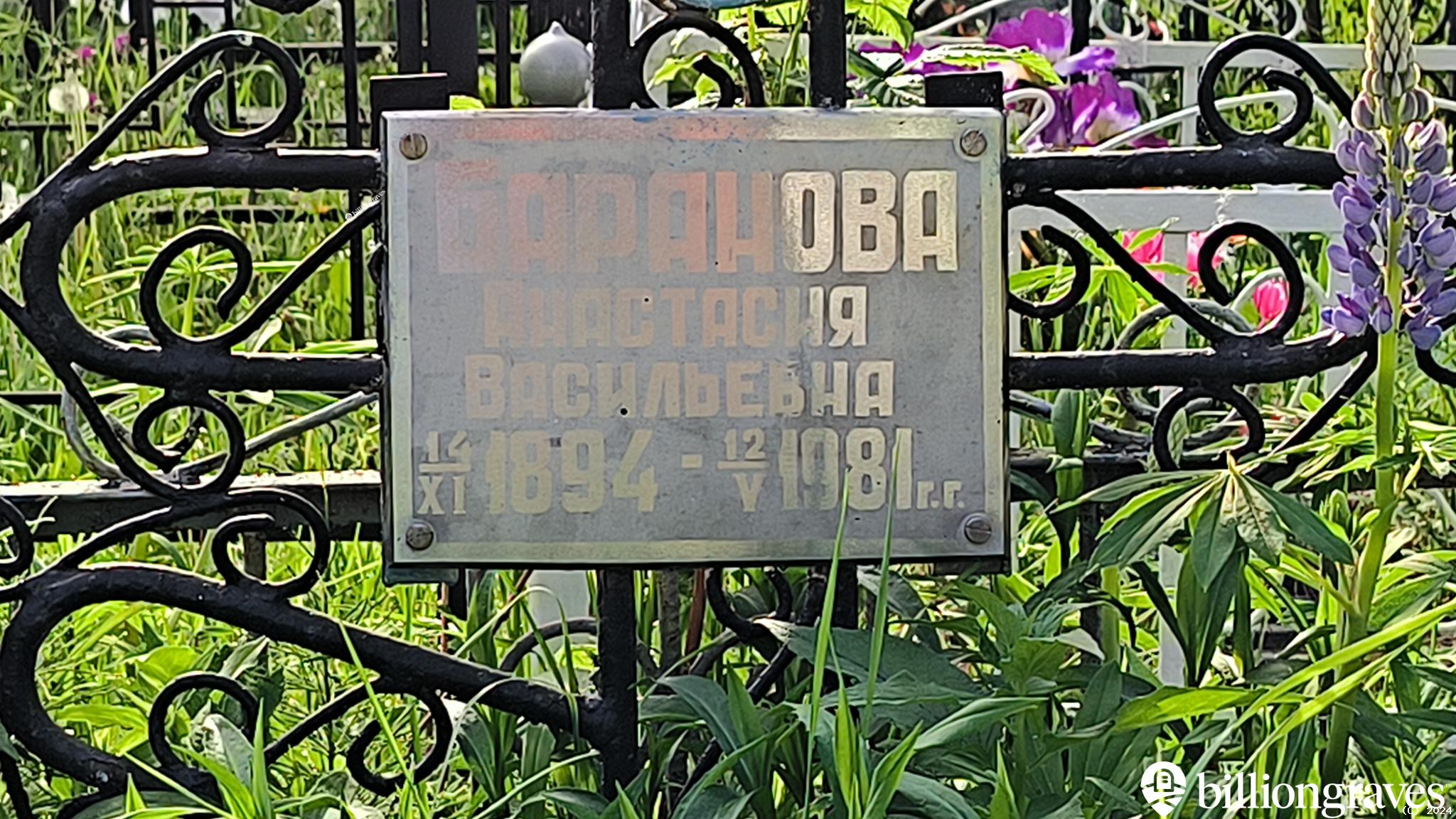 Баранова Анастасия Васильевна