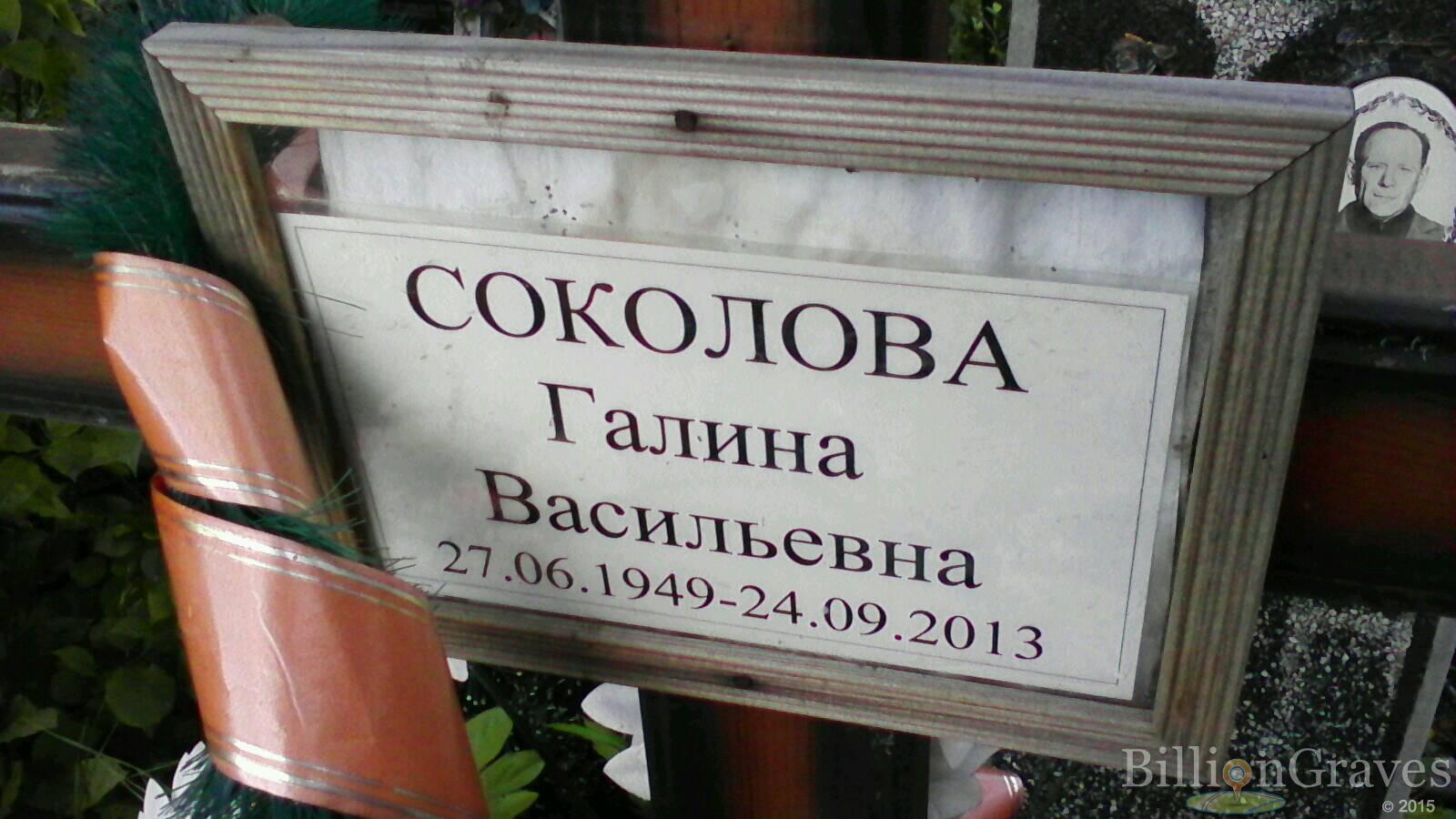 Соколова Галина Васильевна