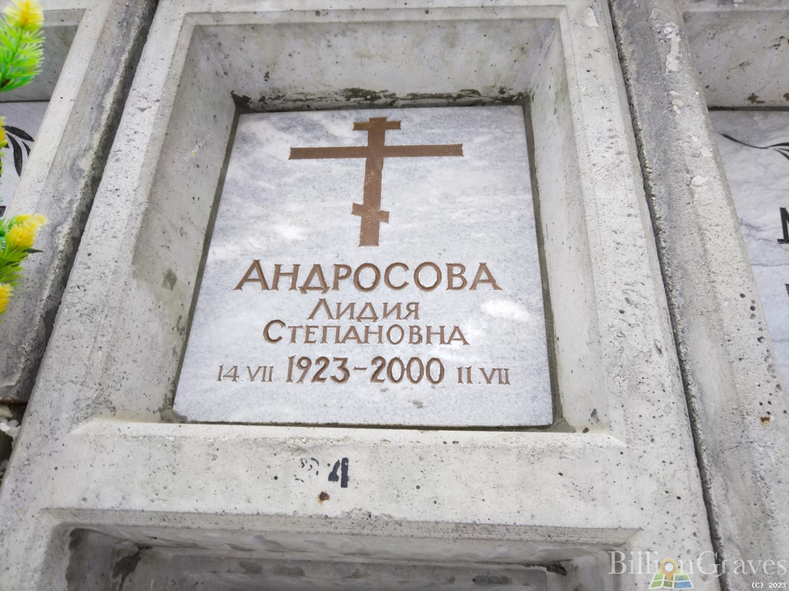 Андросова Лидия Степановна