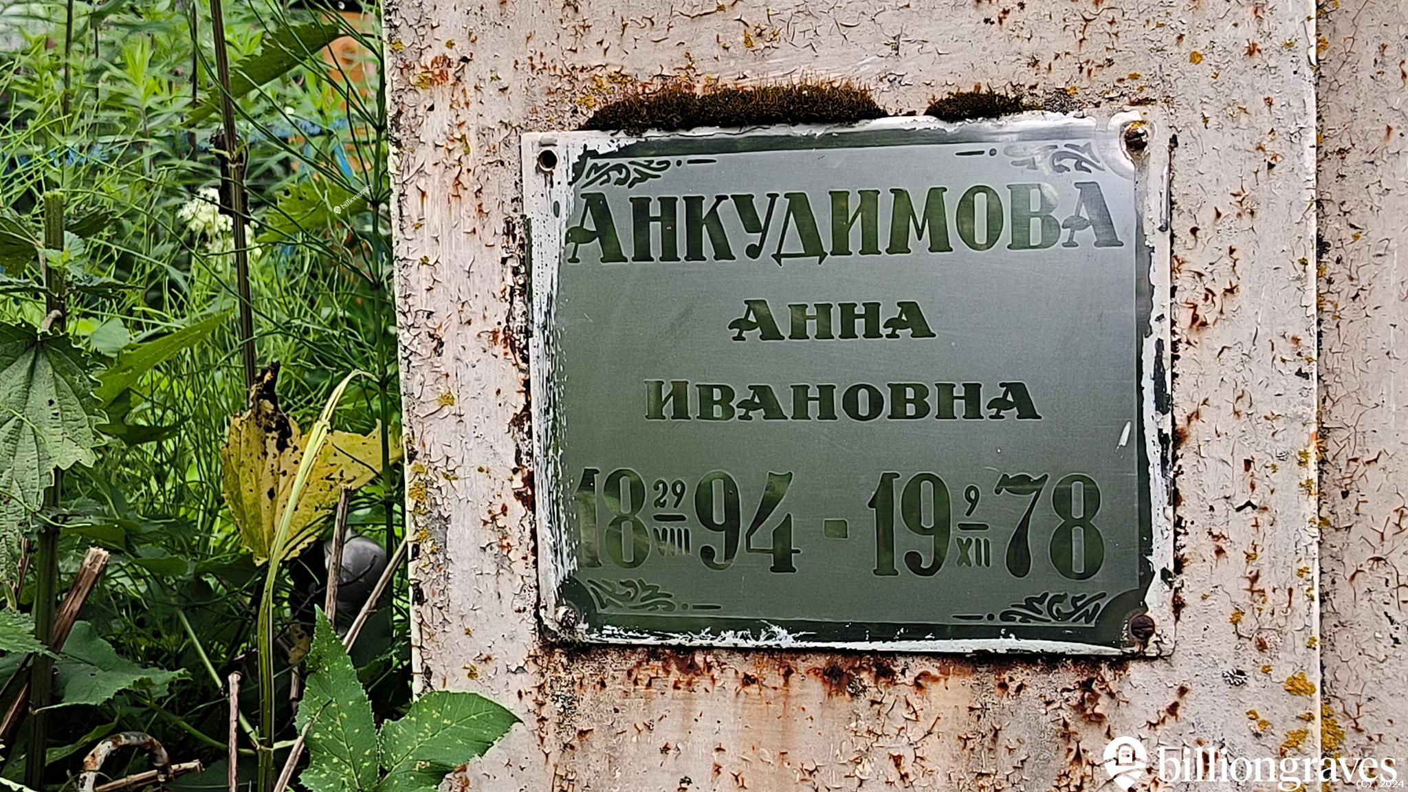 Анкудимова Анна Ивановна