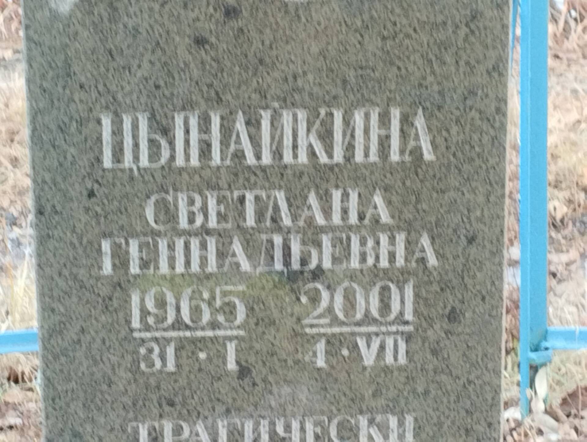 Цынайкина Светлана Геннадьевна
