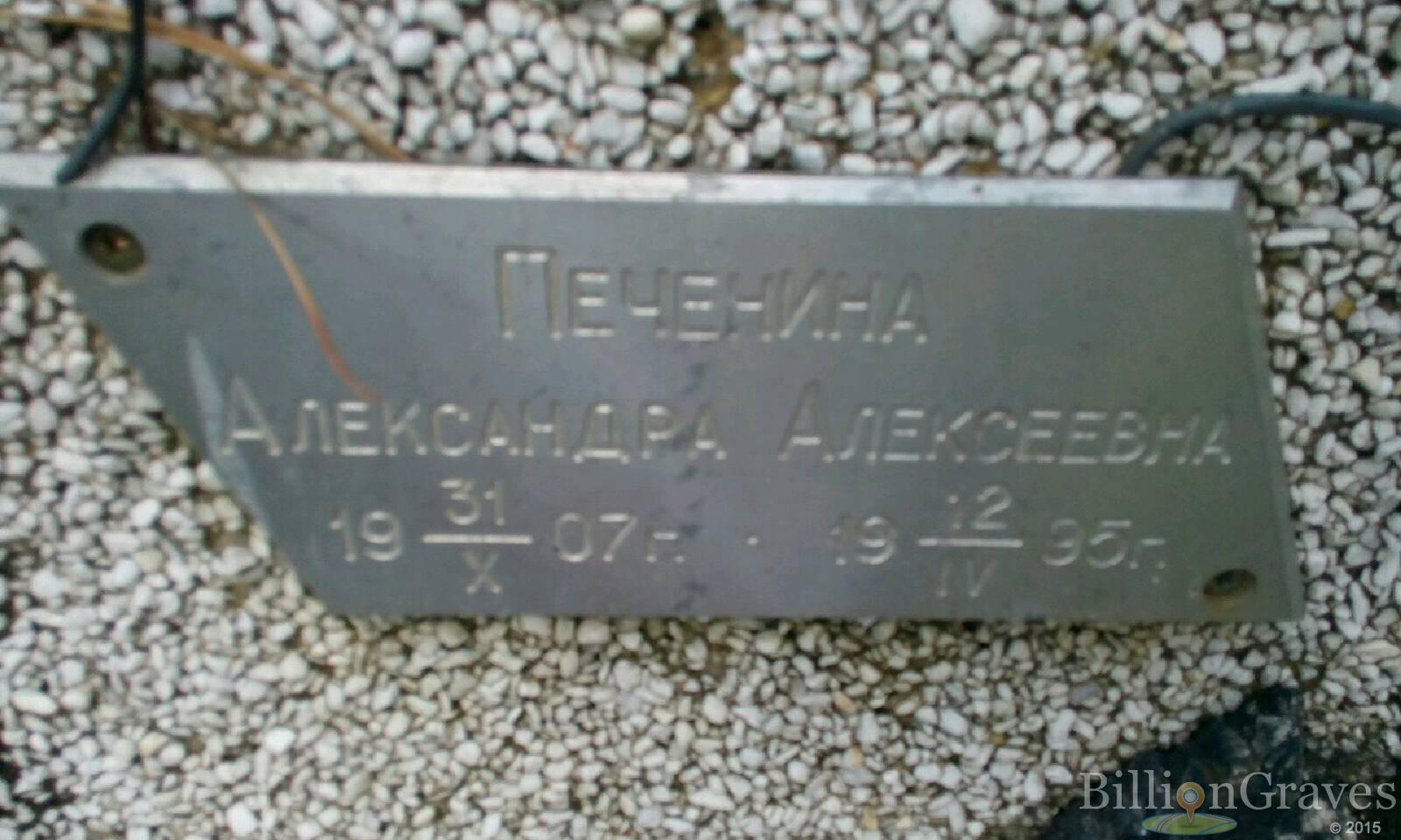 Печенина Александра Алексеевна