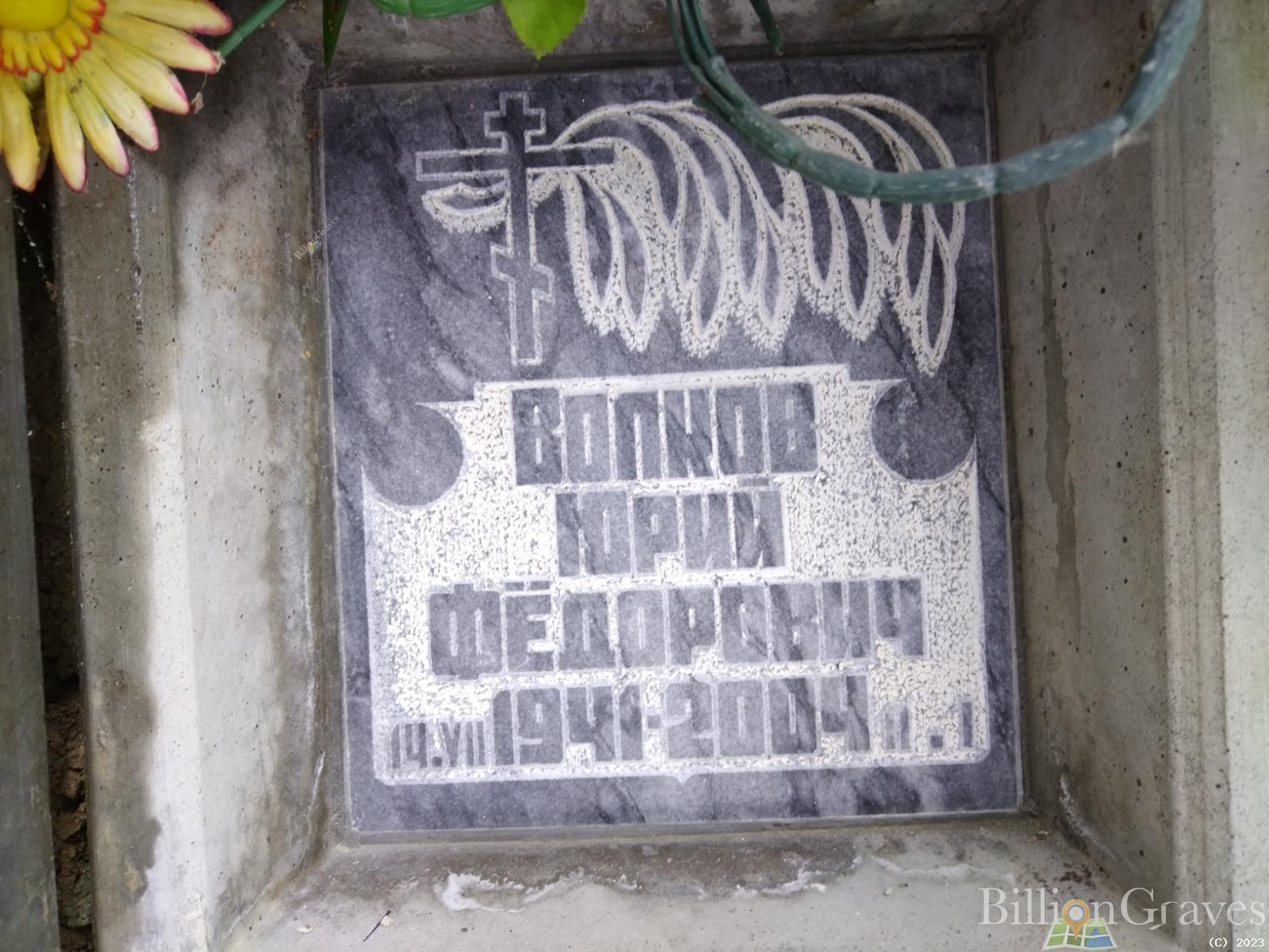 Волков Юрий Федорович
