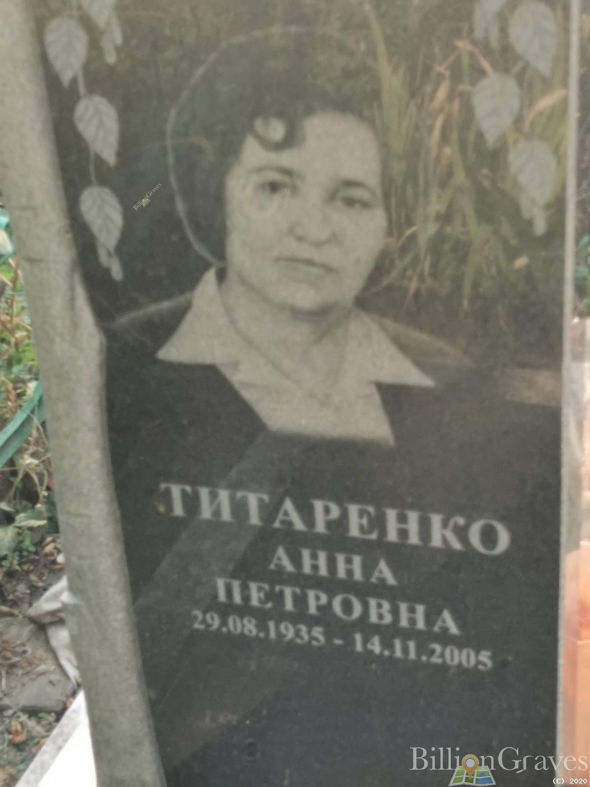 Титаренко Анна Петровна