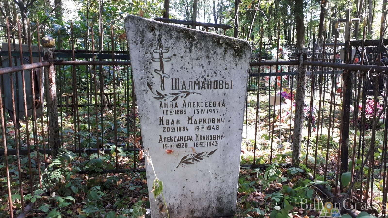 Шалманов Александра Ивановна