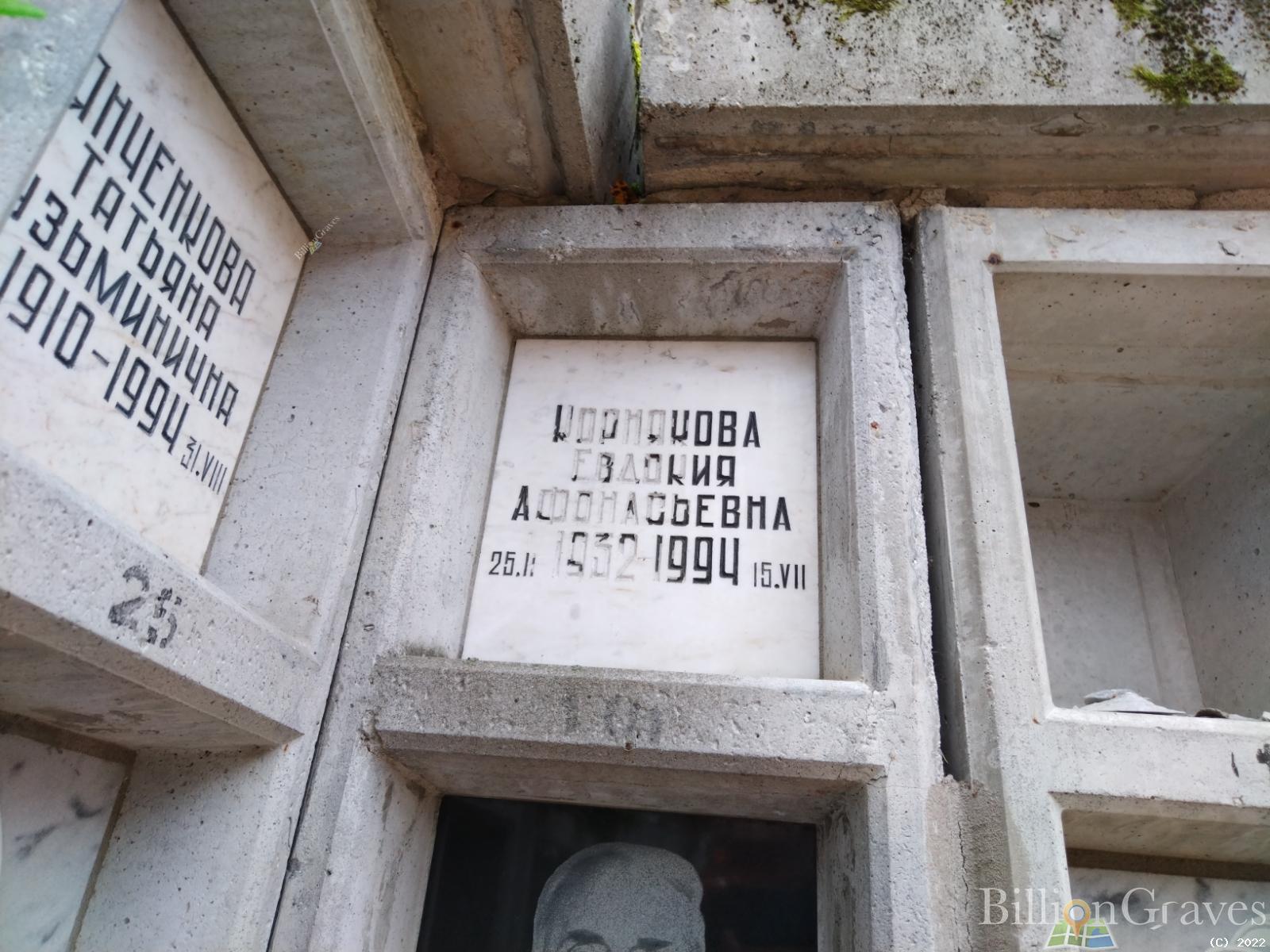 Корнякова Евдокия Афонасьевна