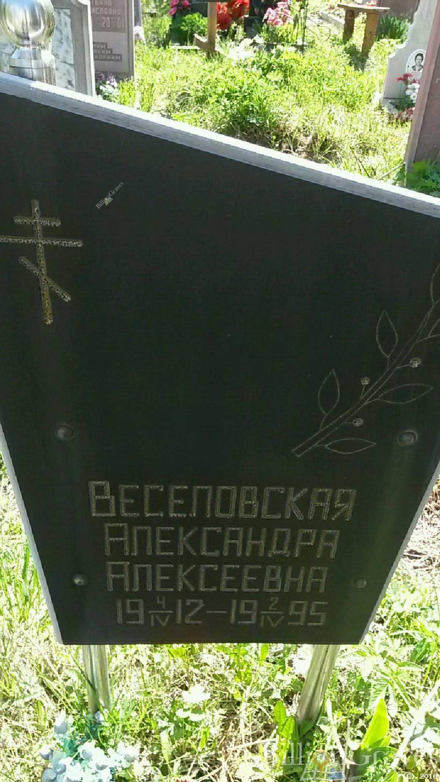 Веселовская Александра Алексеевна