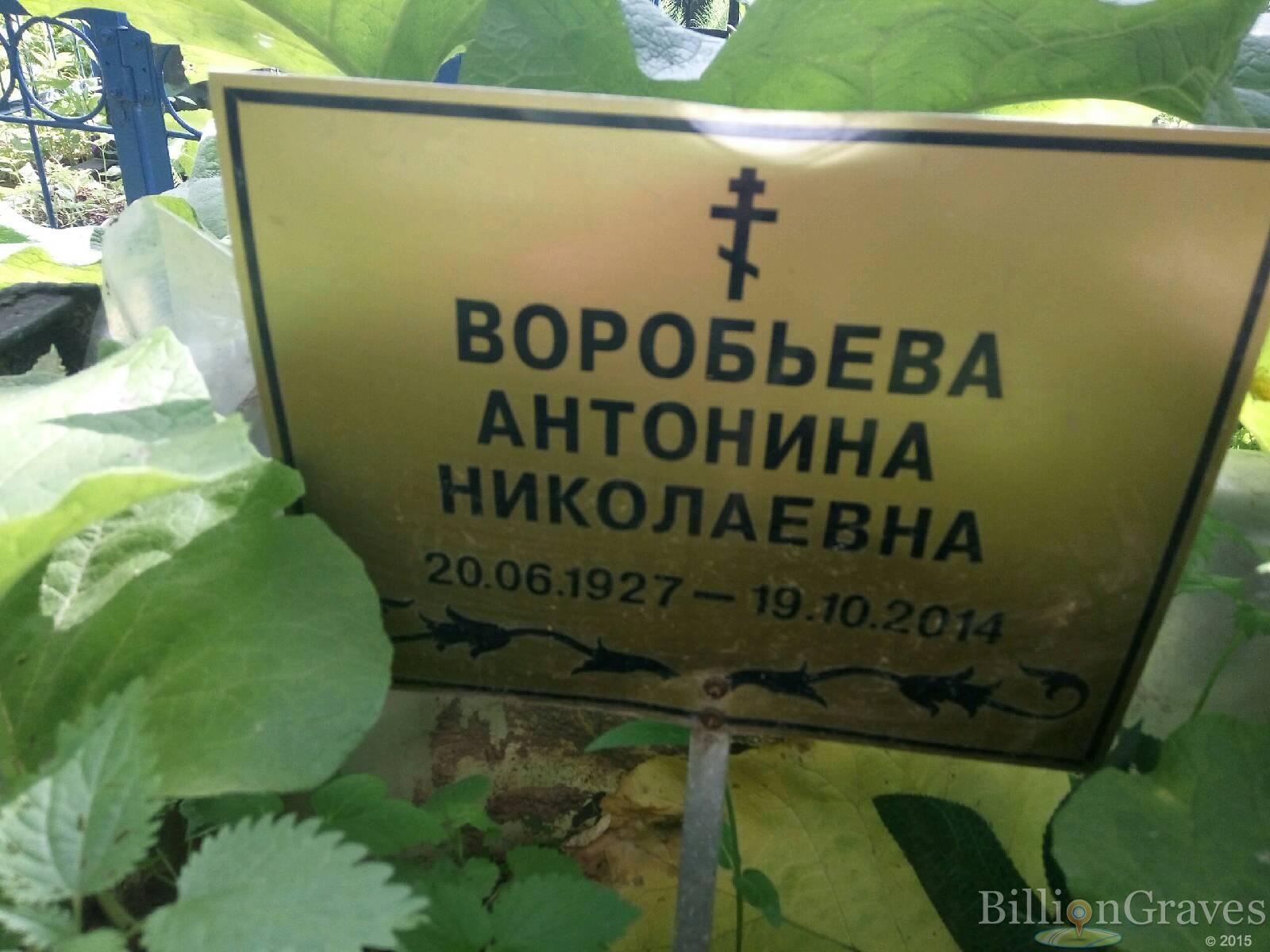 воробьева антонина николаевна