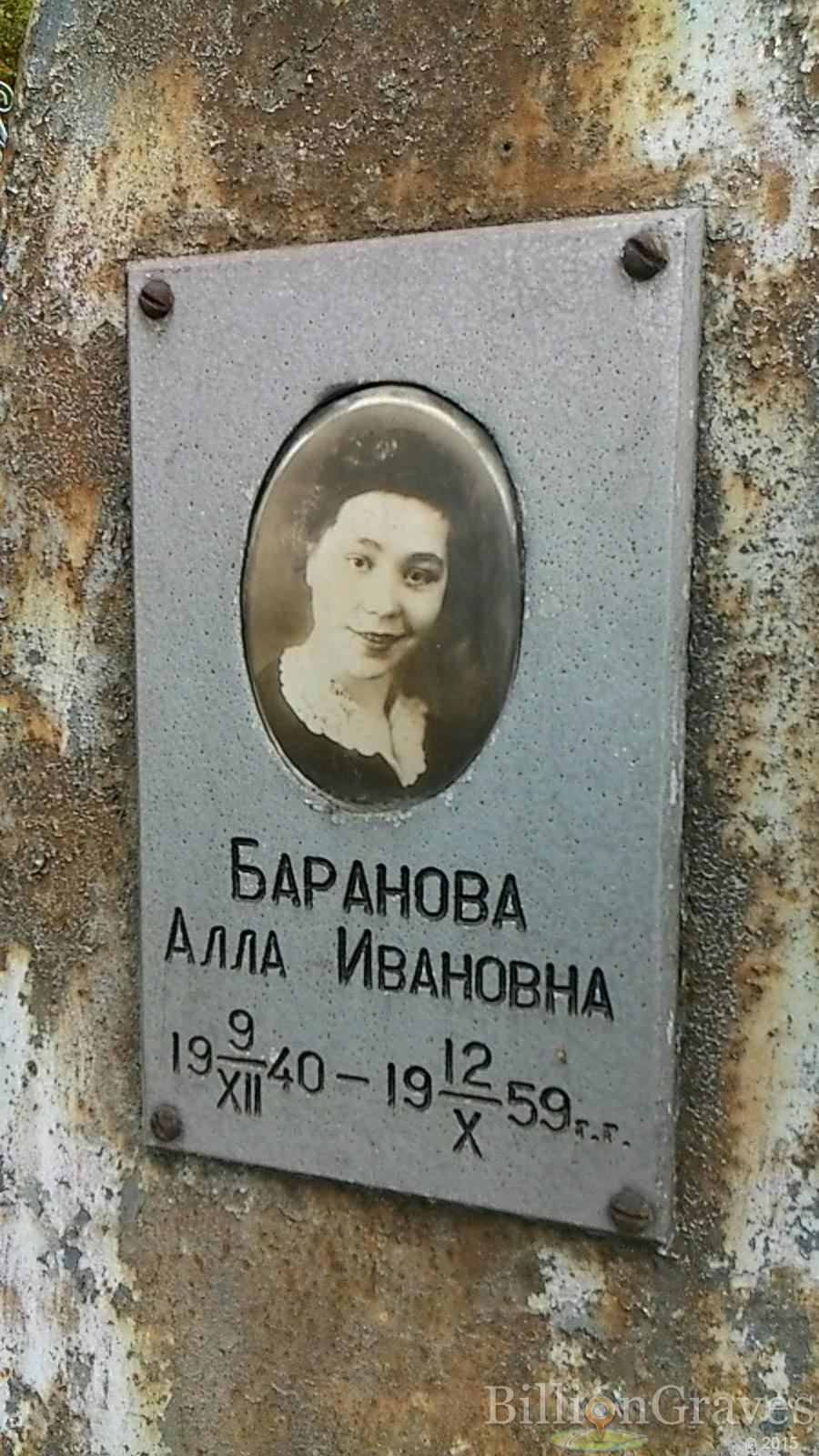 Баранова Алла Ивановна