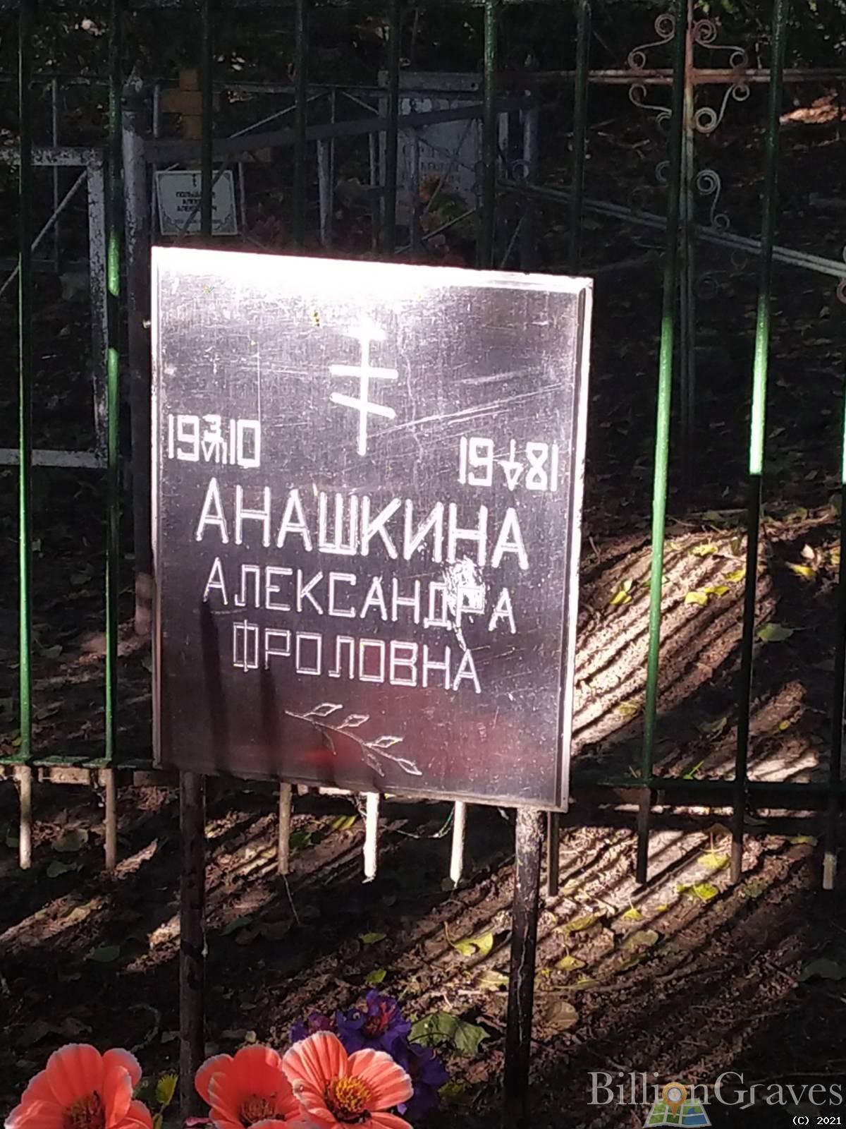 Анашкина Александра Фроловна