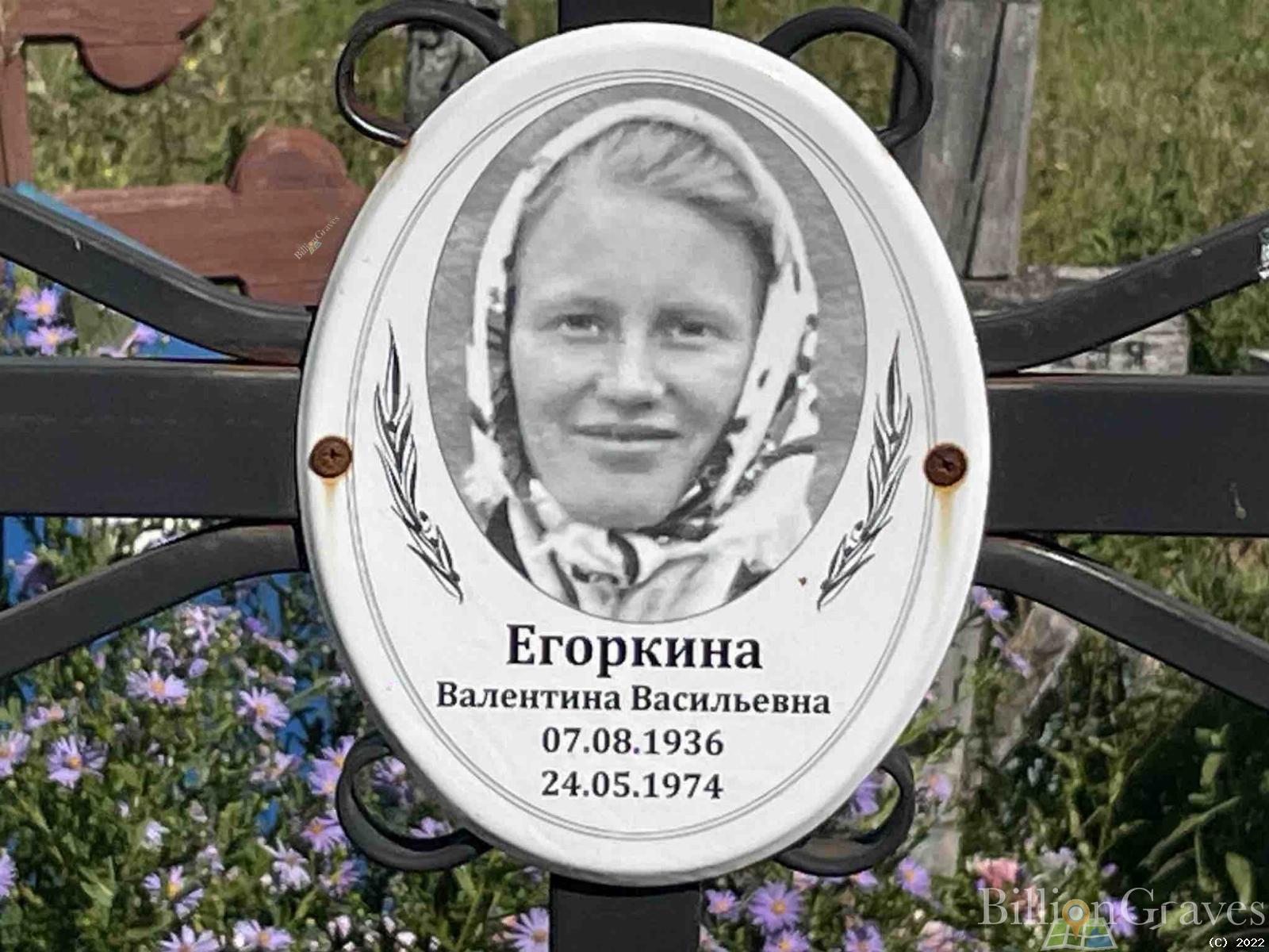 Егоркина Валентина Васильевна
