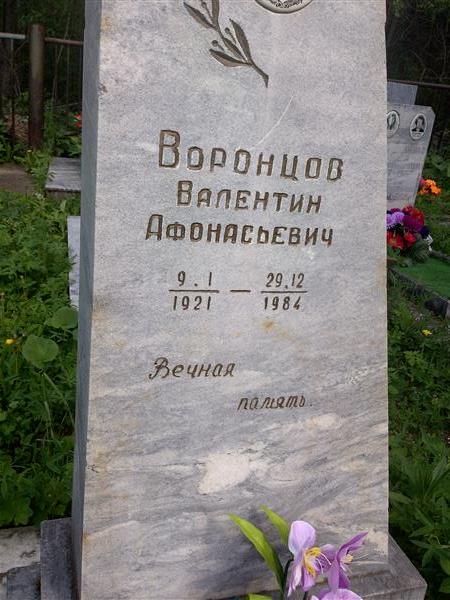 Воронцоы Валентин Афонасьевич