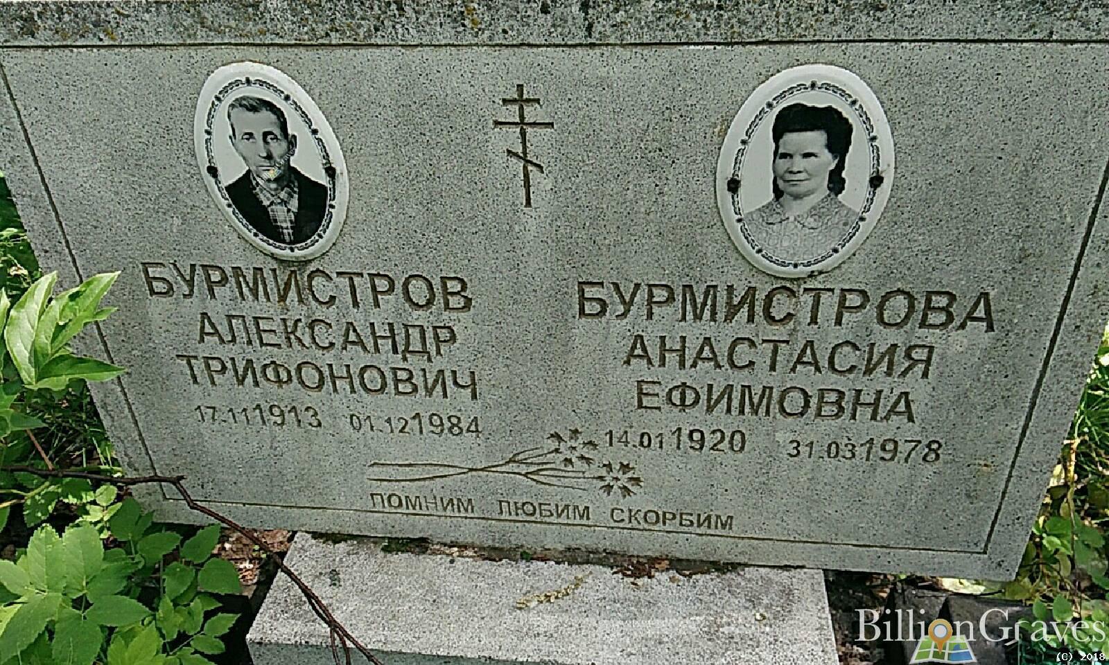 Бурмистрова Анастасия Ефимовна
