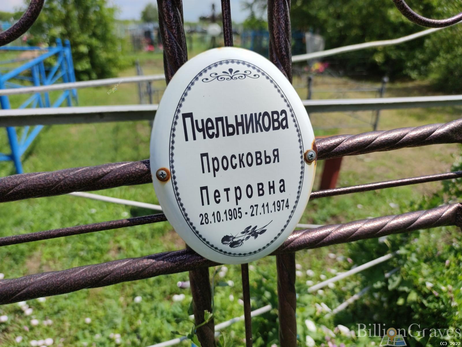 Пчельникова Просковья Петровна