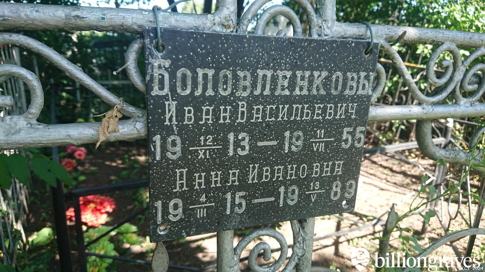 Боловлëнкова Анна Ивановна