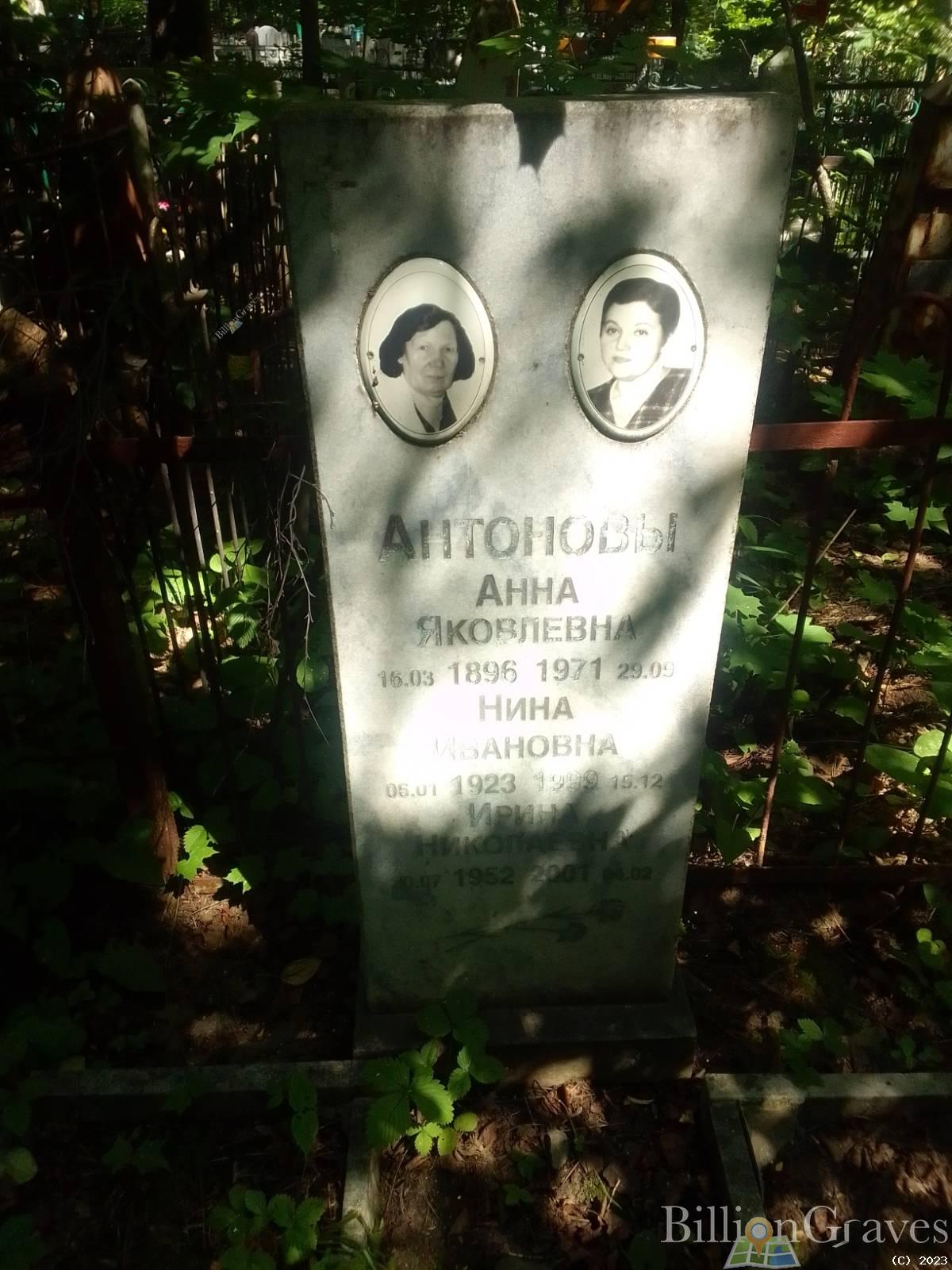 Антонова Нина Ивановна