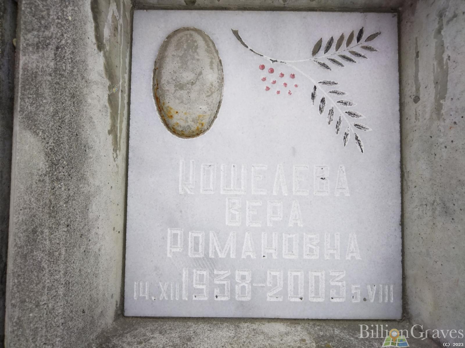 Кошелева Вера Романовна
