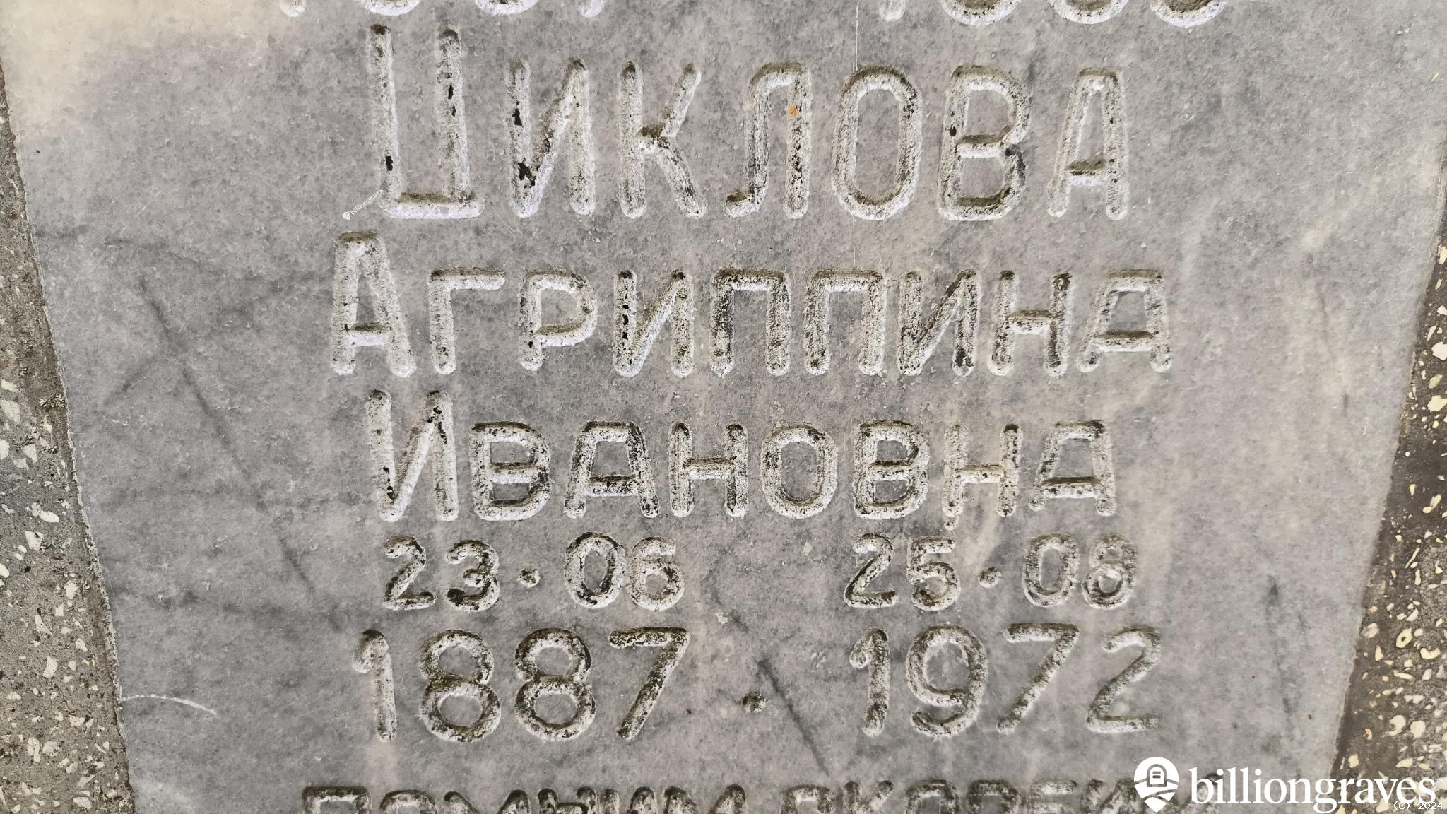 Циклова Агриппина Ивановна