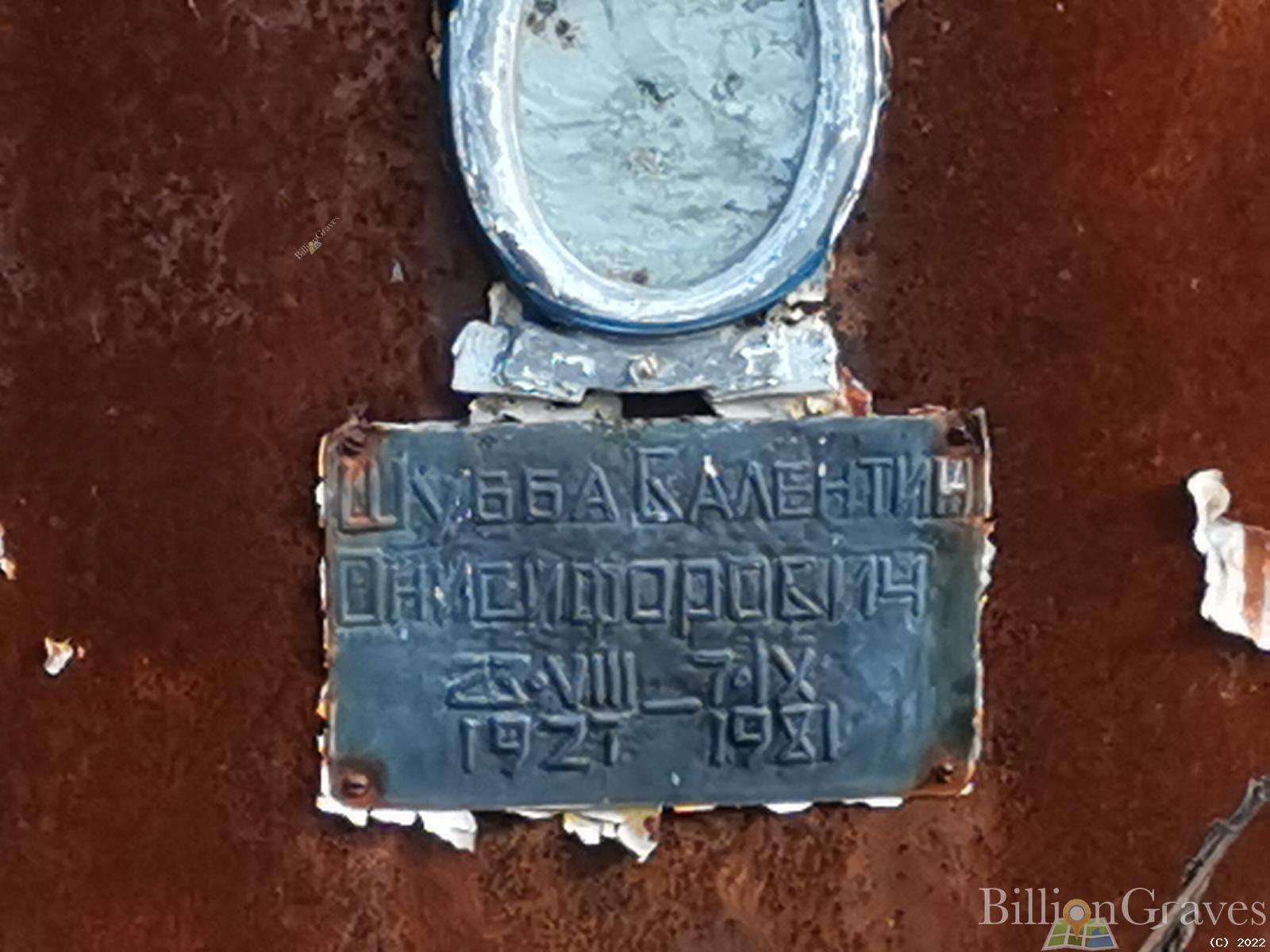 Шубба Валентин Онисиыорович