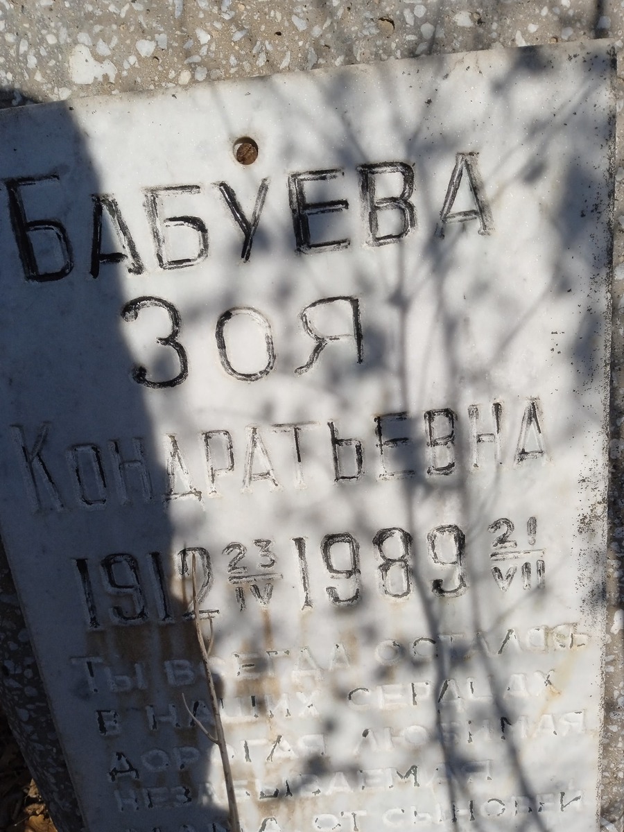 Бабуева Зоя Кондратьевна
