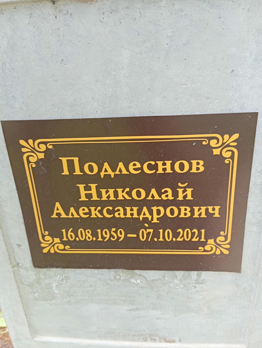 Подлеснов Николай Александрович