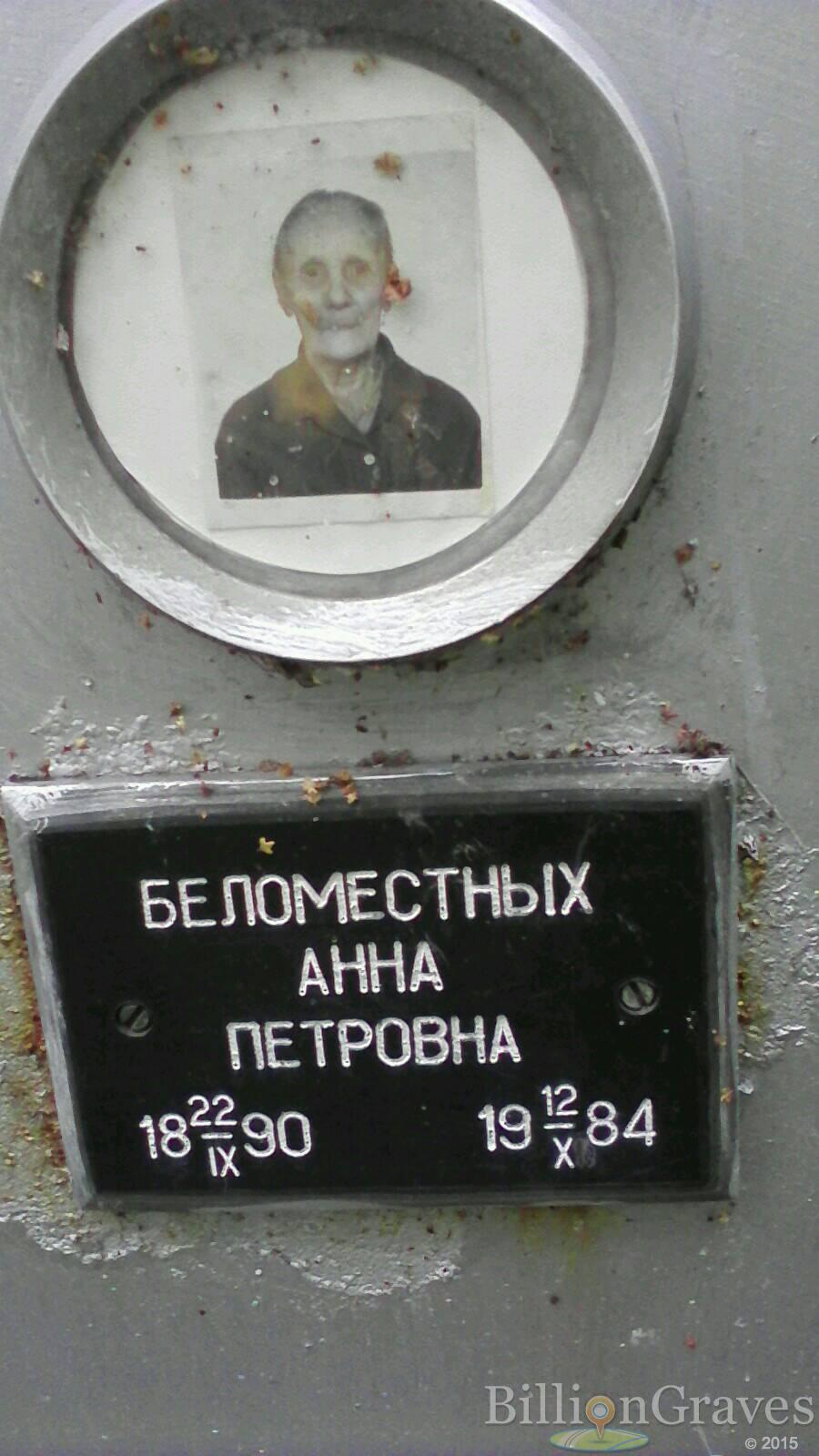 Беломестных Анна Петровна