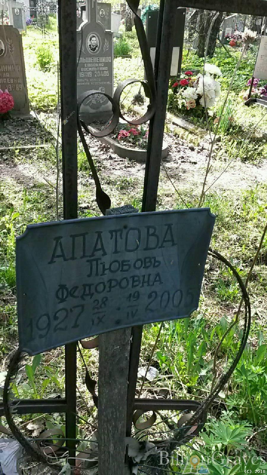 Апатова Любовь Фёдоровна