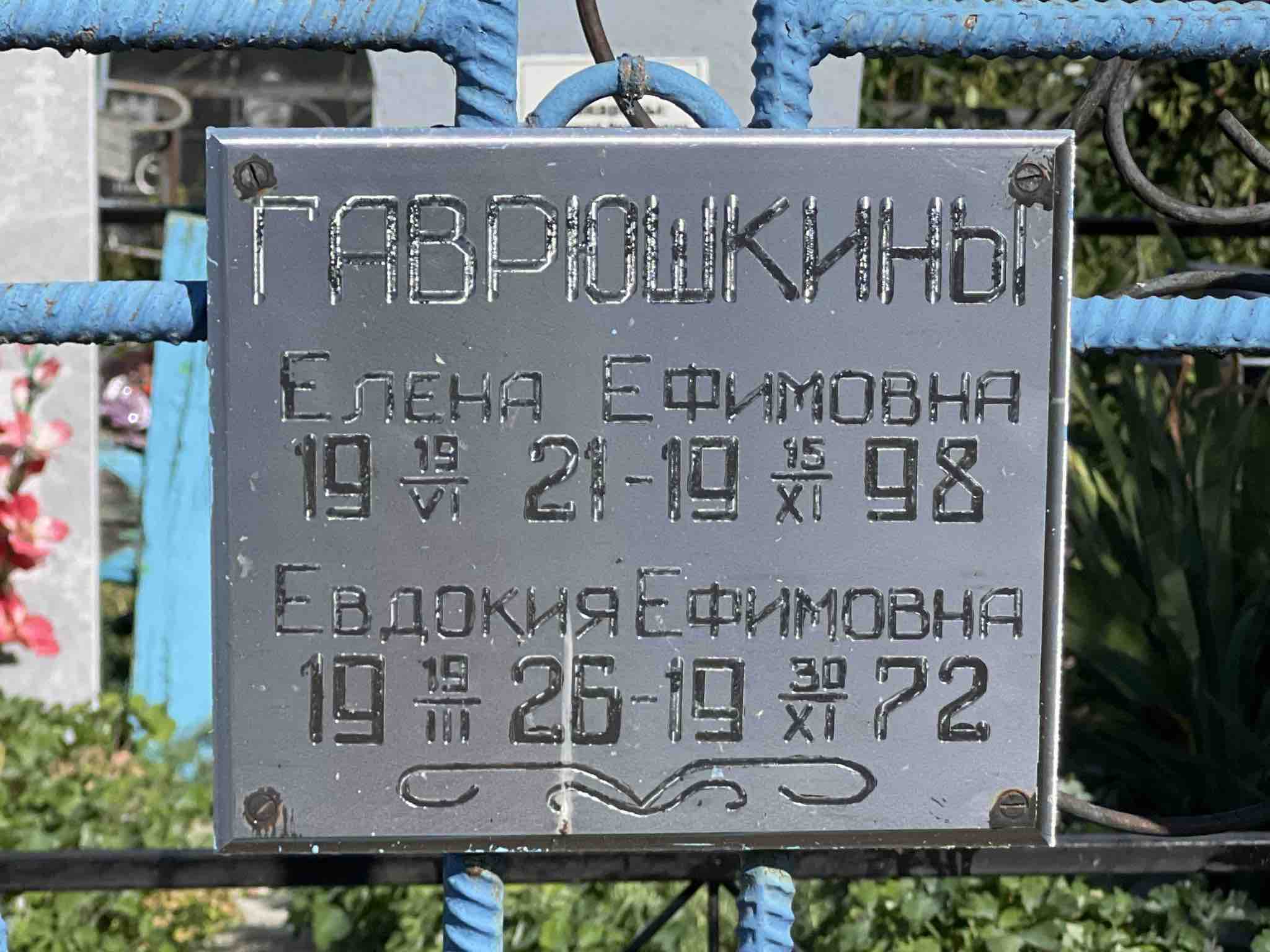 Гаврюшкина Евдокия Ефимовна
