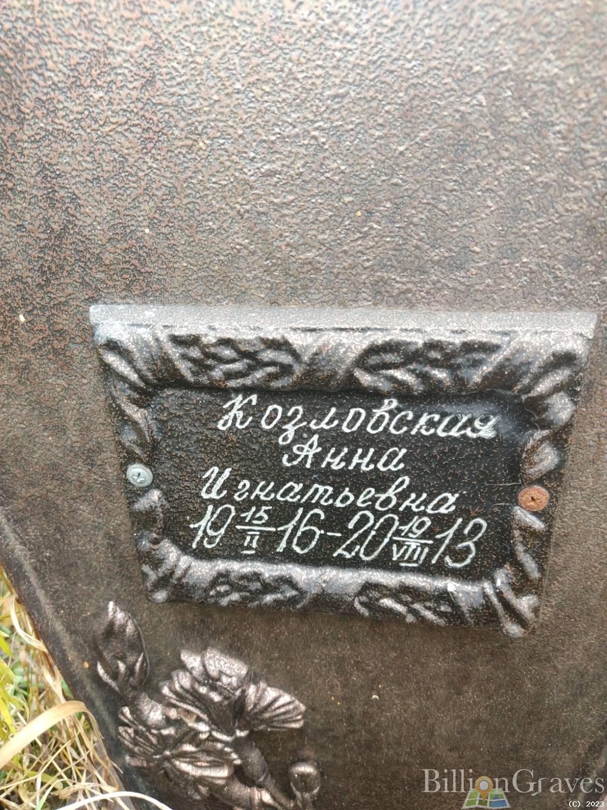 Козловская Анна Игнатьевна