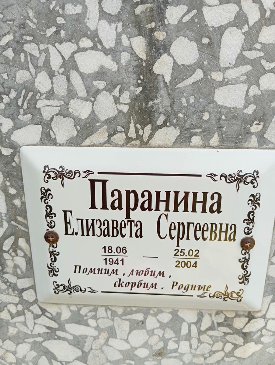 Паранина Елизавета Сергеевна
