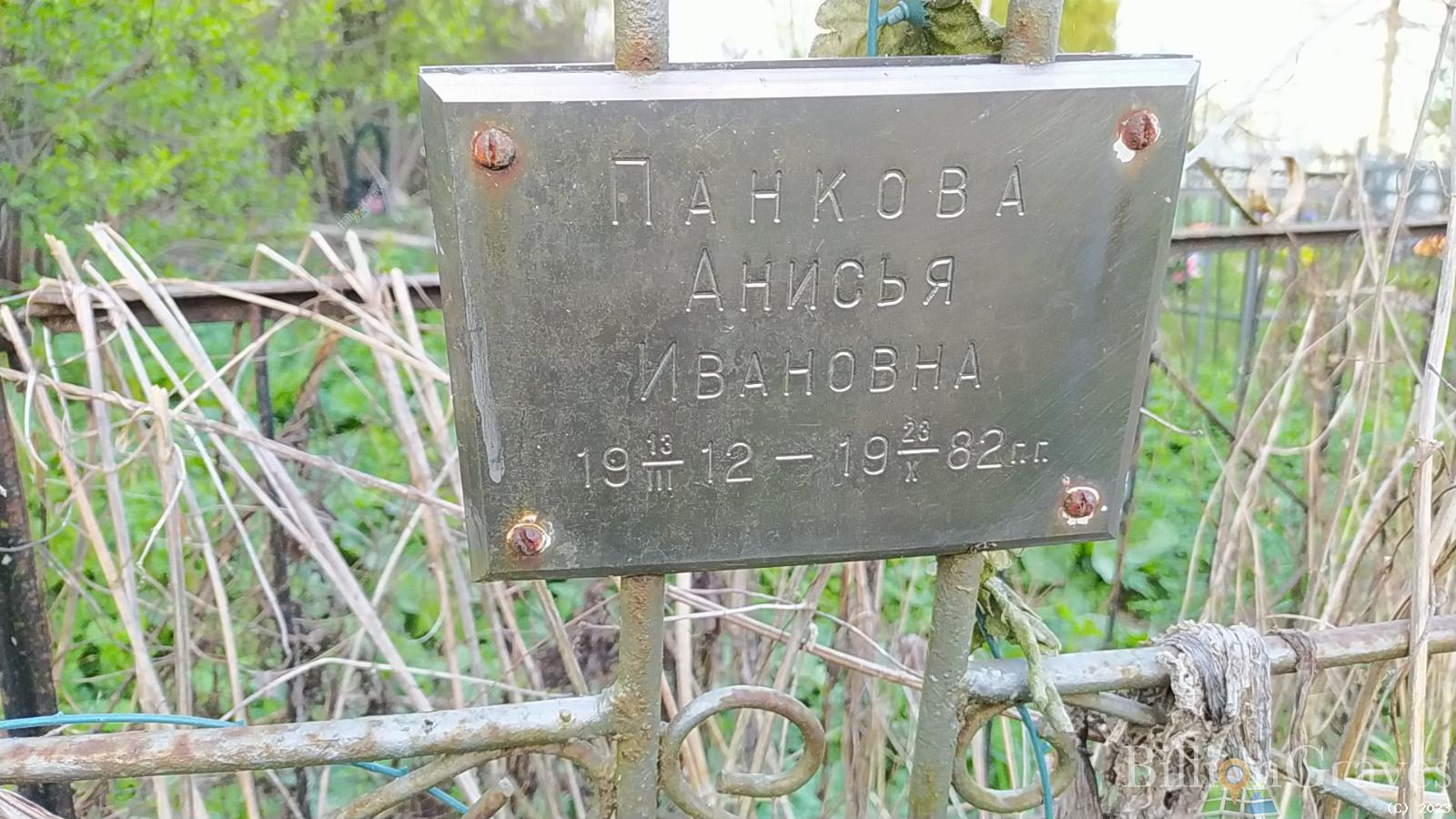 Панкова Анисья Ивановна