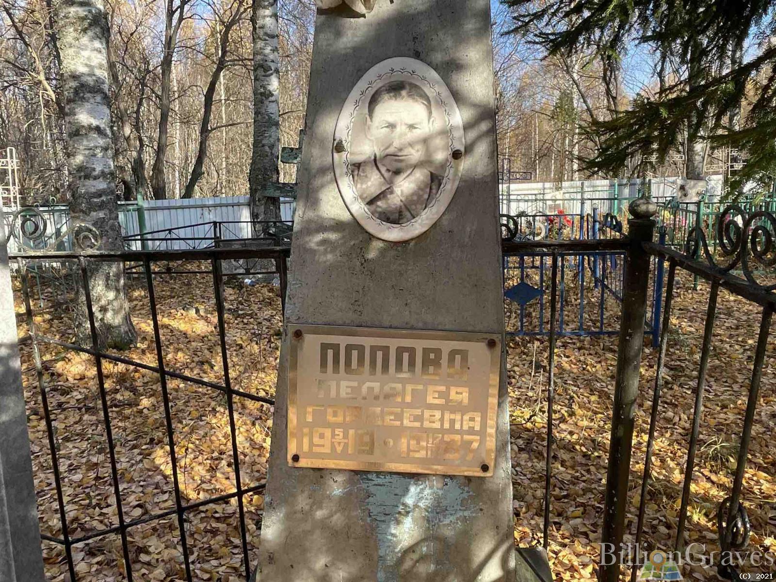 Попова Пелагея Гордеевна