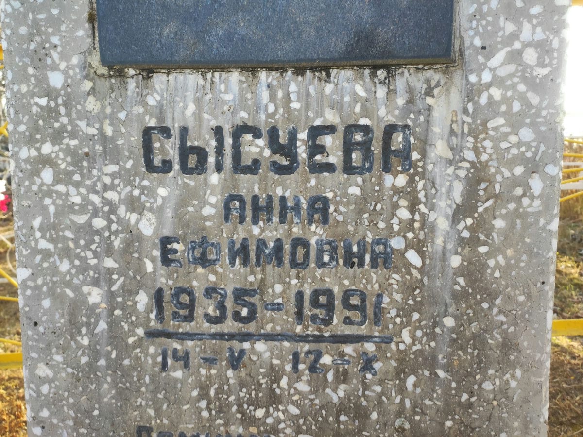 Сысуева Анна Ефимовна