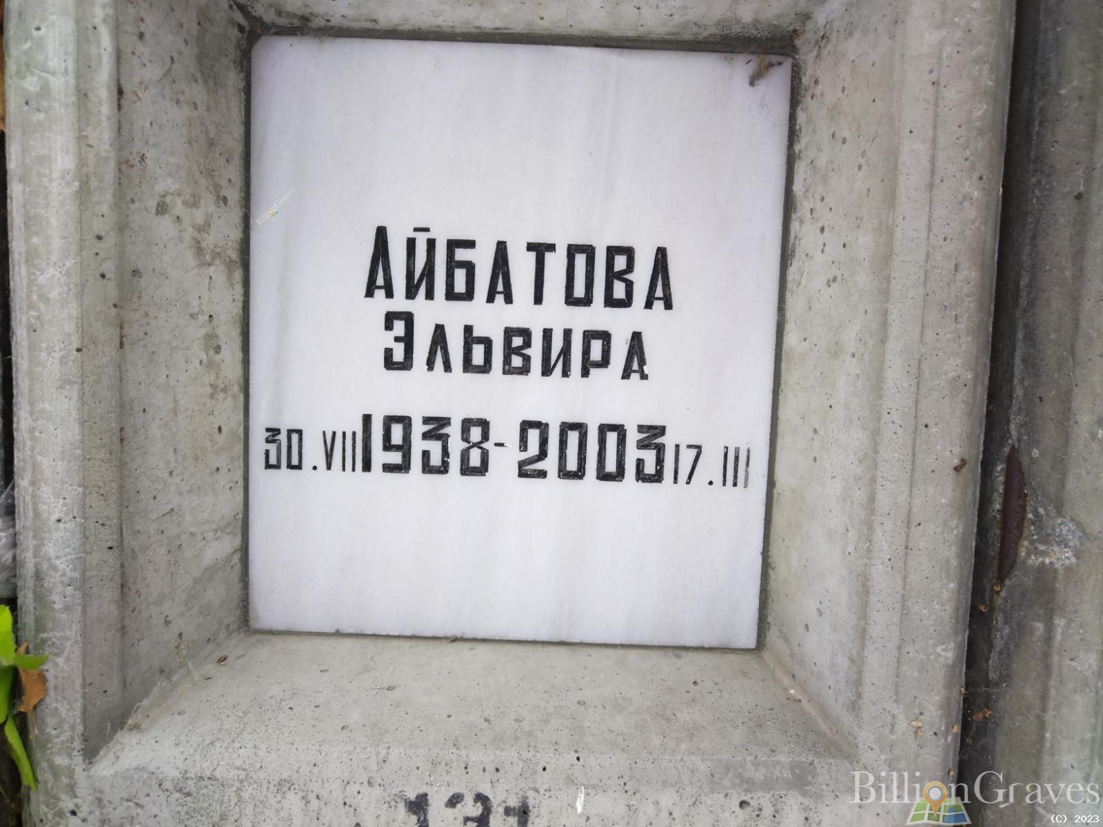 Айбатова Эльвира