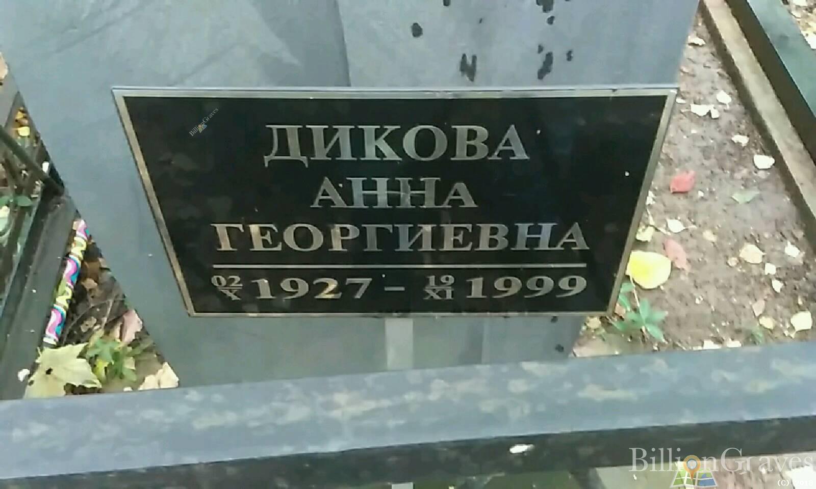 Дикова Анна Георгиевна