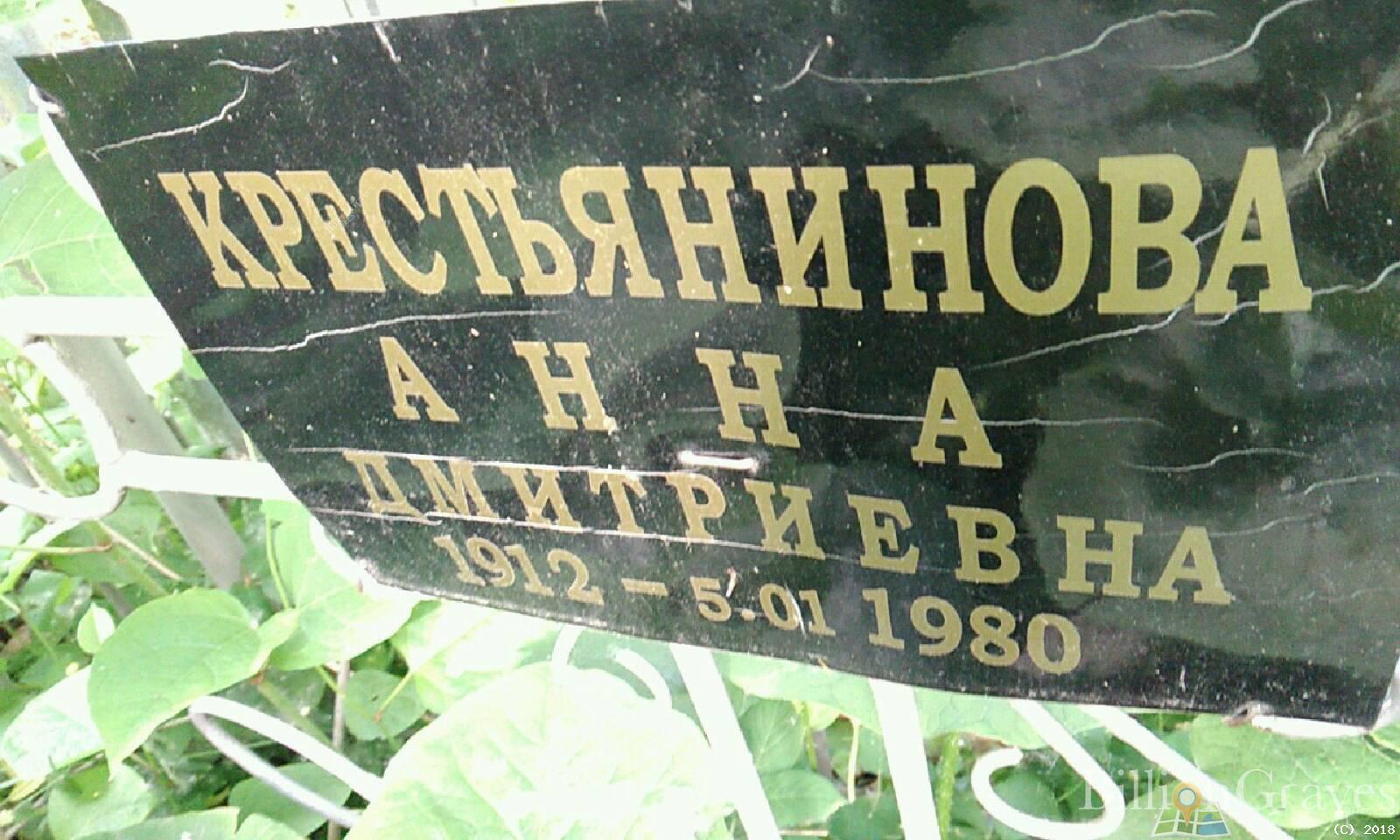 Крестянинова Анна Дмитриевна