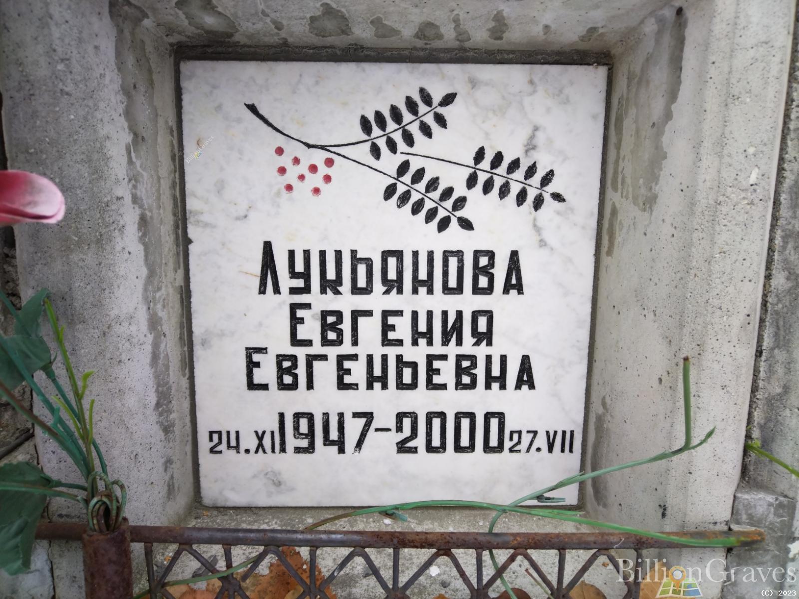 Лукьянова Евгения Евгеньевна