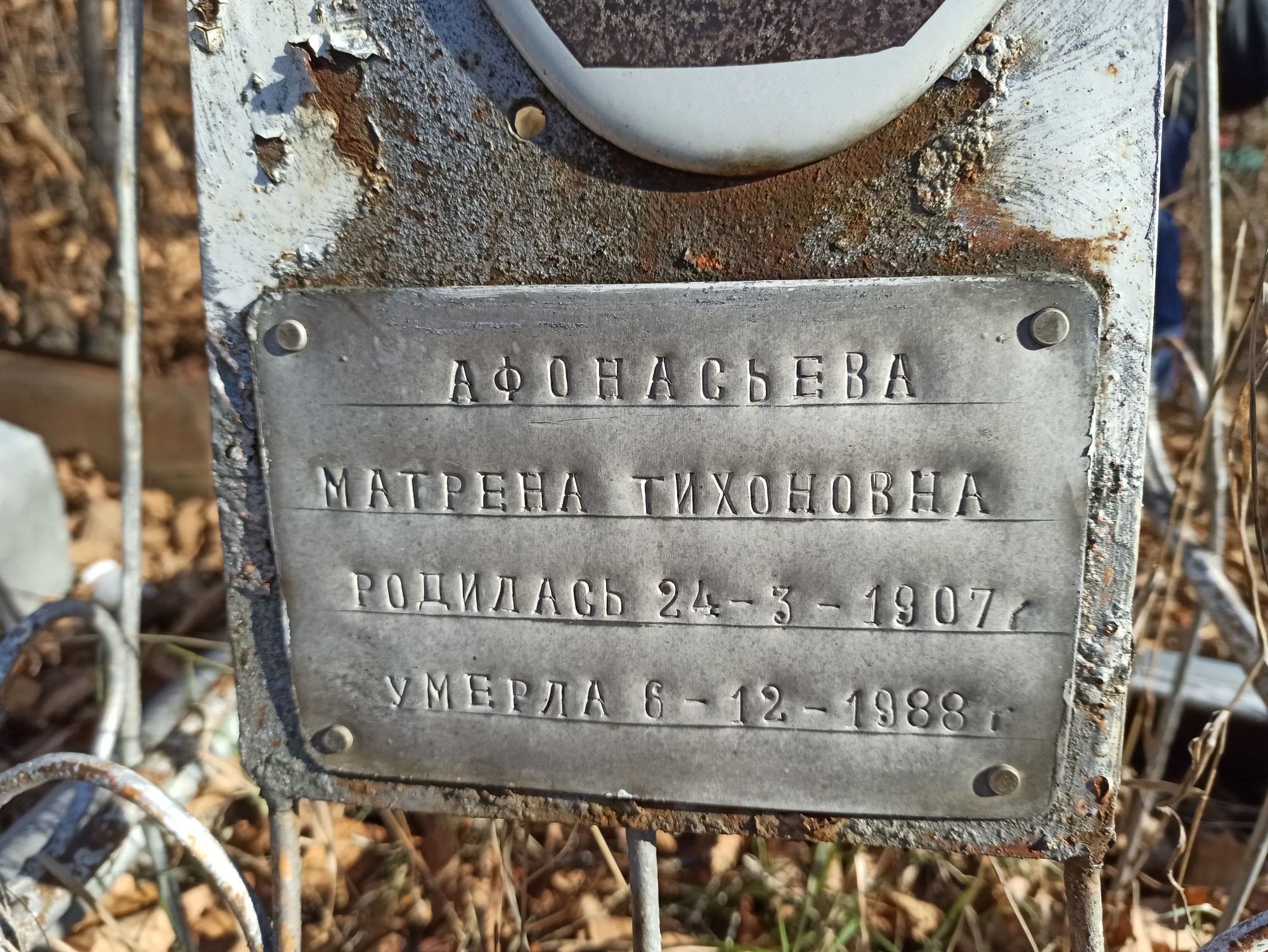 Афонасьева Матрена Тихоновна