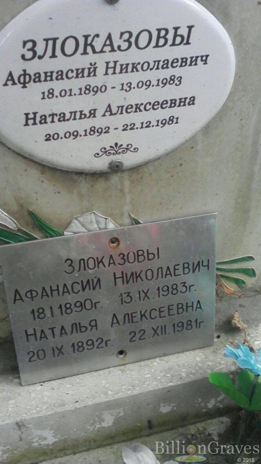 Злоказов Афанасий Николаевич
