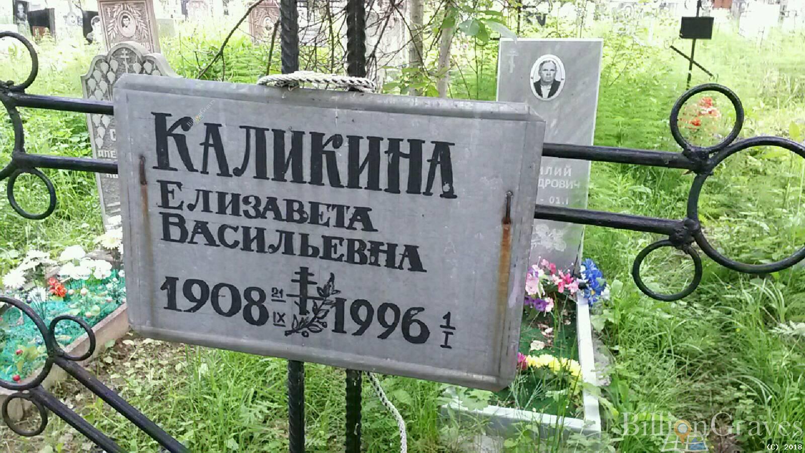Каликина Елизавета Васильевна