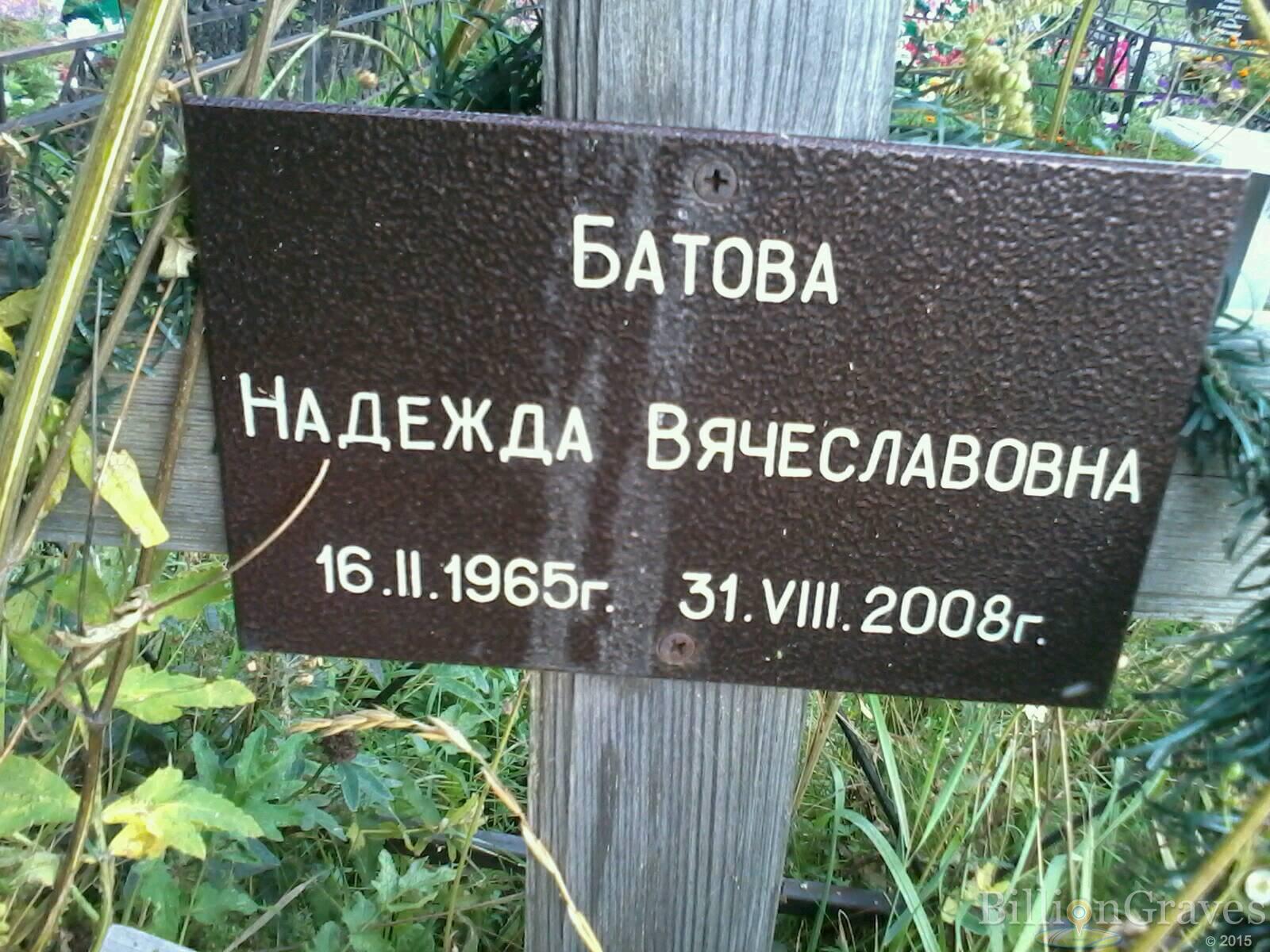 Батова Надежда Вячеславовна