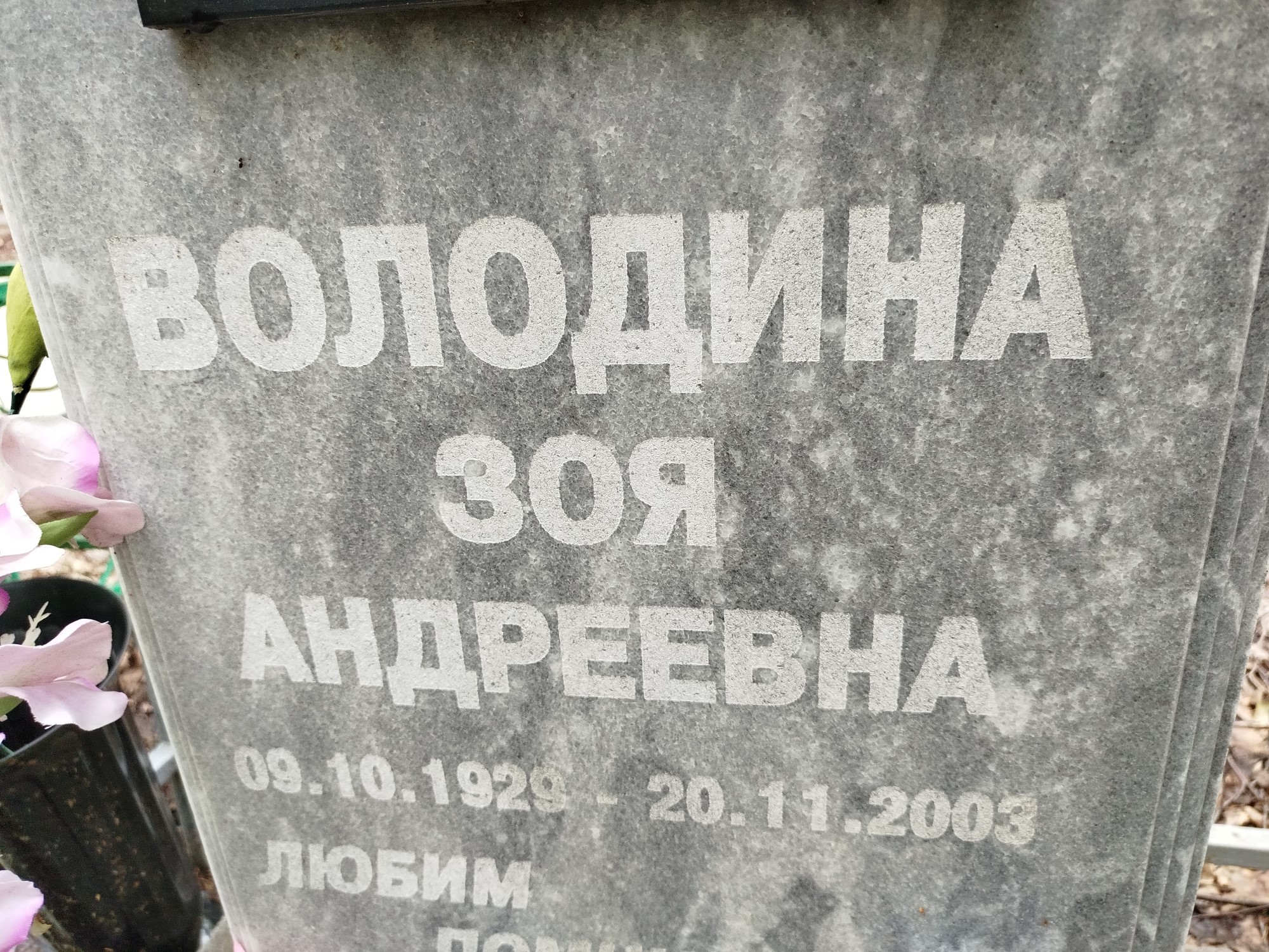 Володина Зоя Андреевна