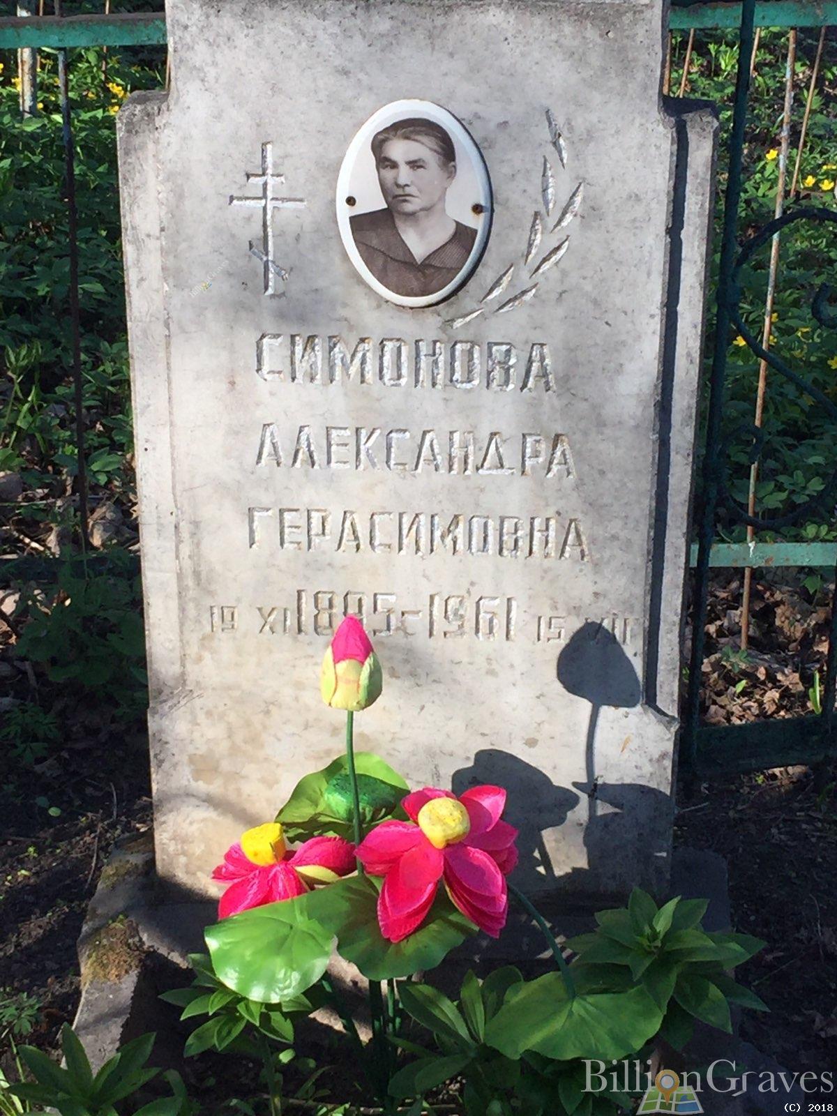 Симонова Александра Герасимовна