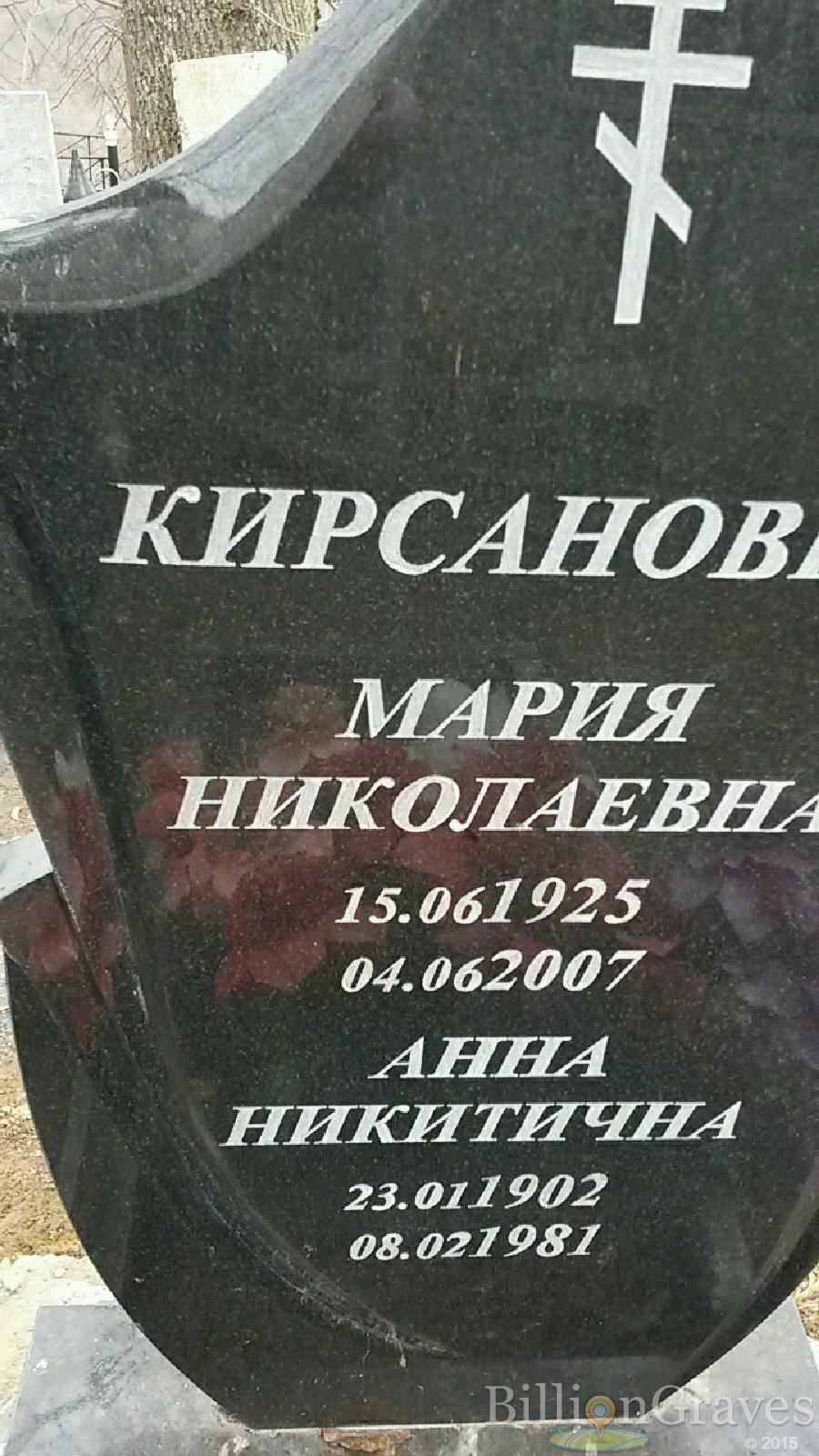 Кирсанова Анна Никитична