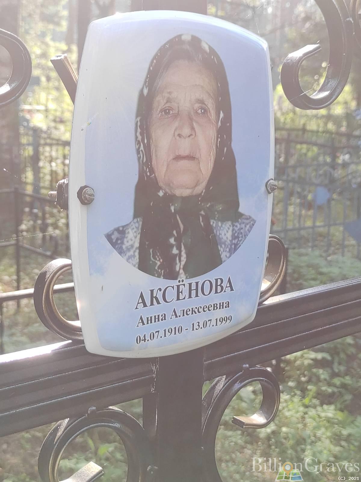 Аксёнова Анна Алексеевна