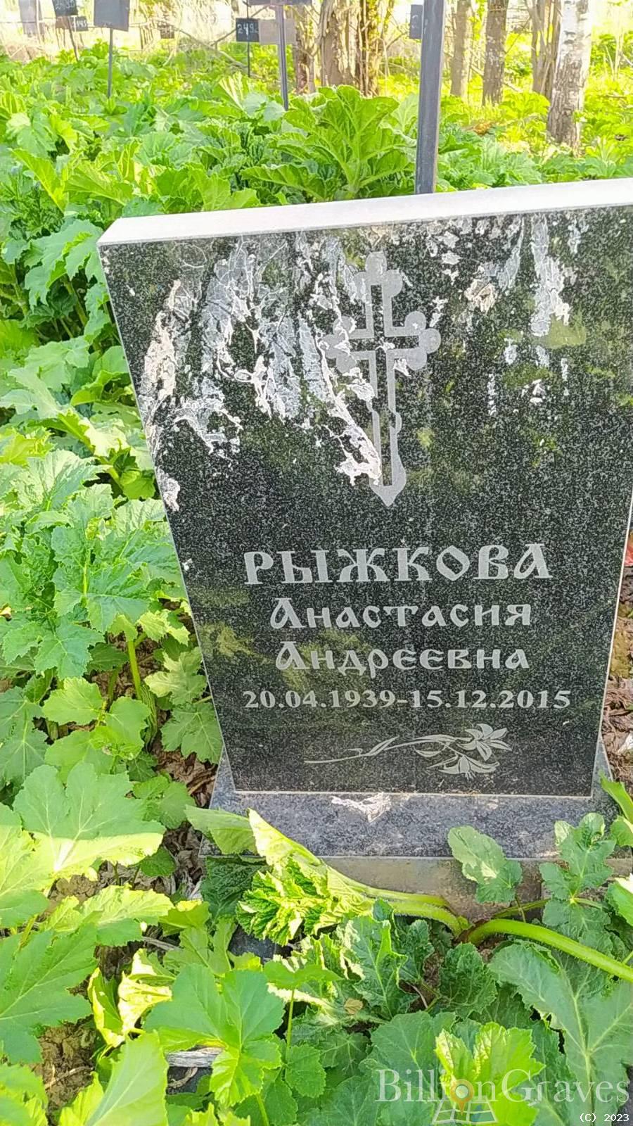 Рыжкова Анастасия Андреевна